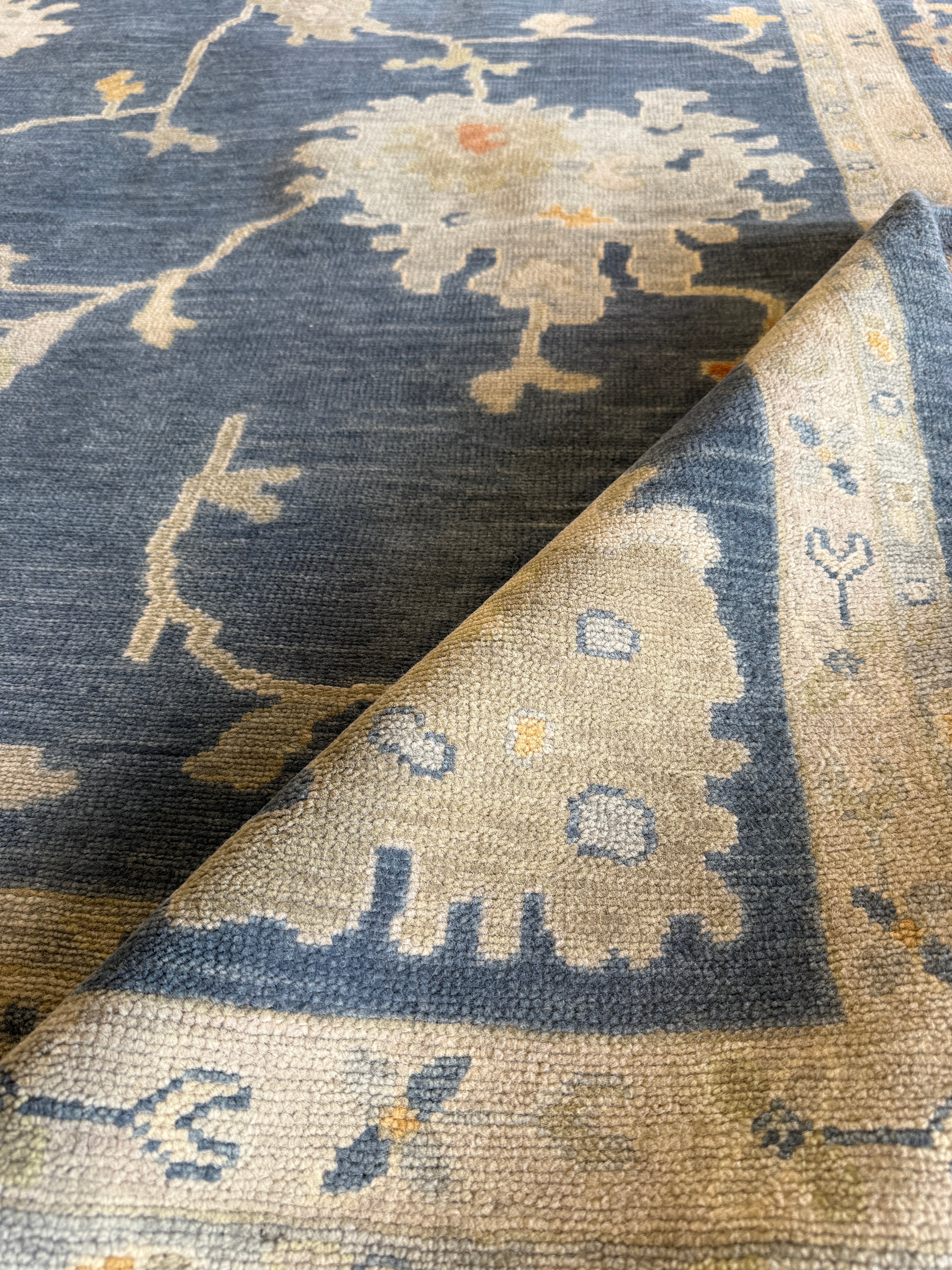 Wayona Lamb 10.3x14 Blue Hand-Knotted Rug