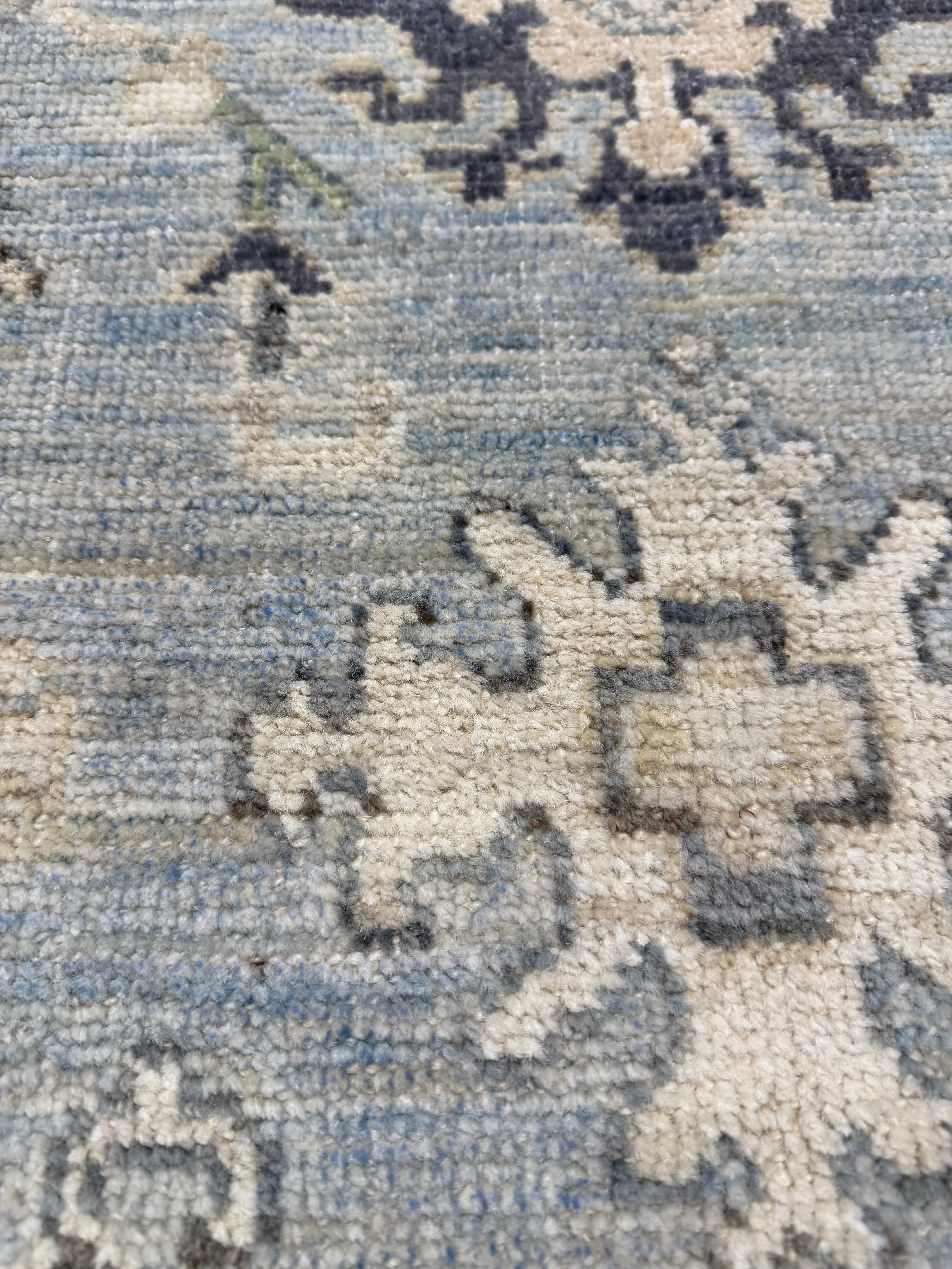 Jacqueline 2.11x5 Light Blue Afghani Whitewashed Oushak