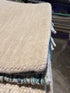 Aretha 8x11  Ivory and Blue Handwoven Modern Rug