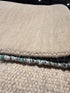 Aretha 8x11  Ivory and Blue Handwoven Modern Rug