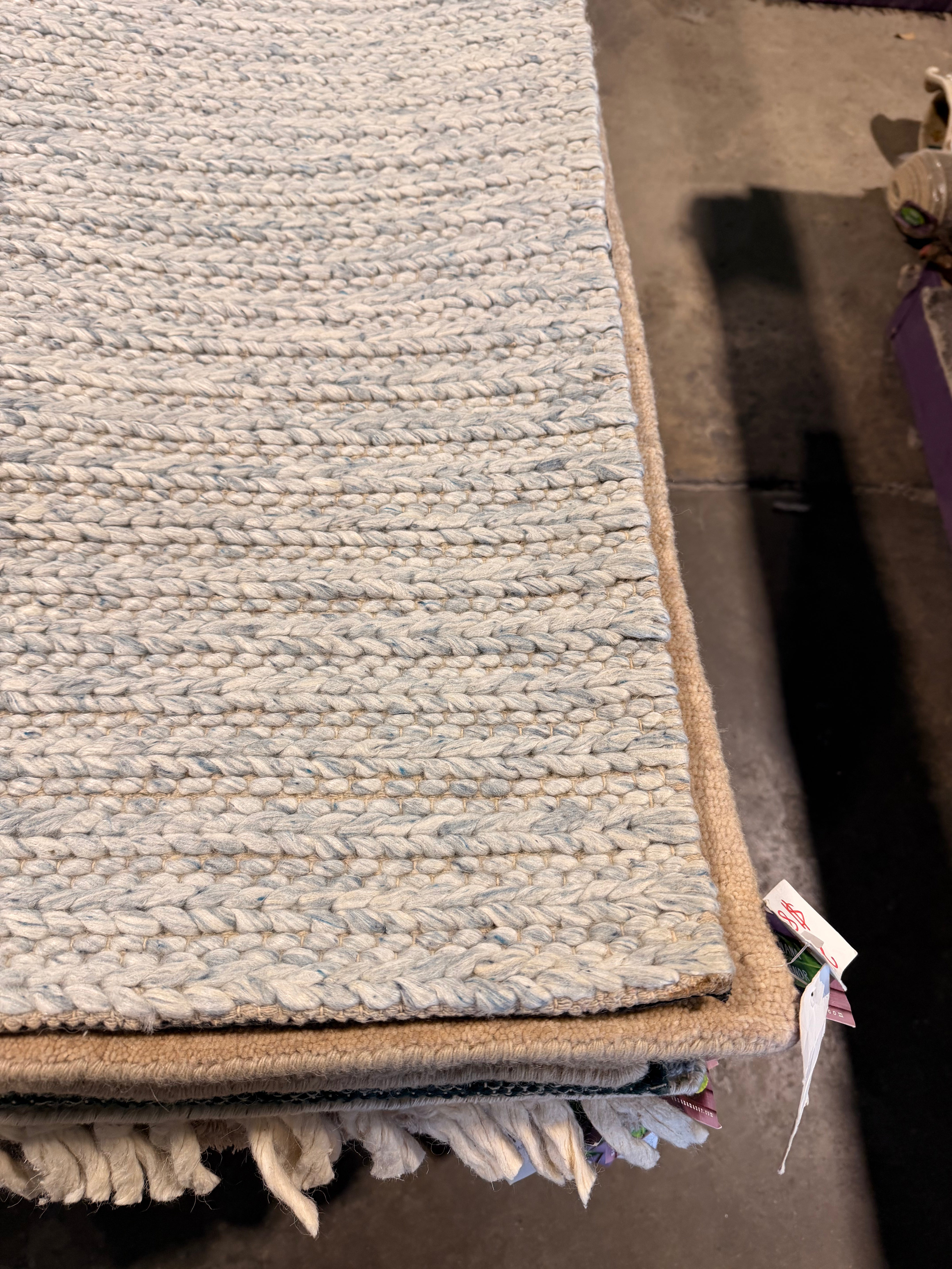 Roman Roy 7.6x10.3 Handwoven Pet Durrie Natural Soumak