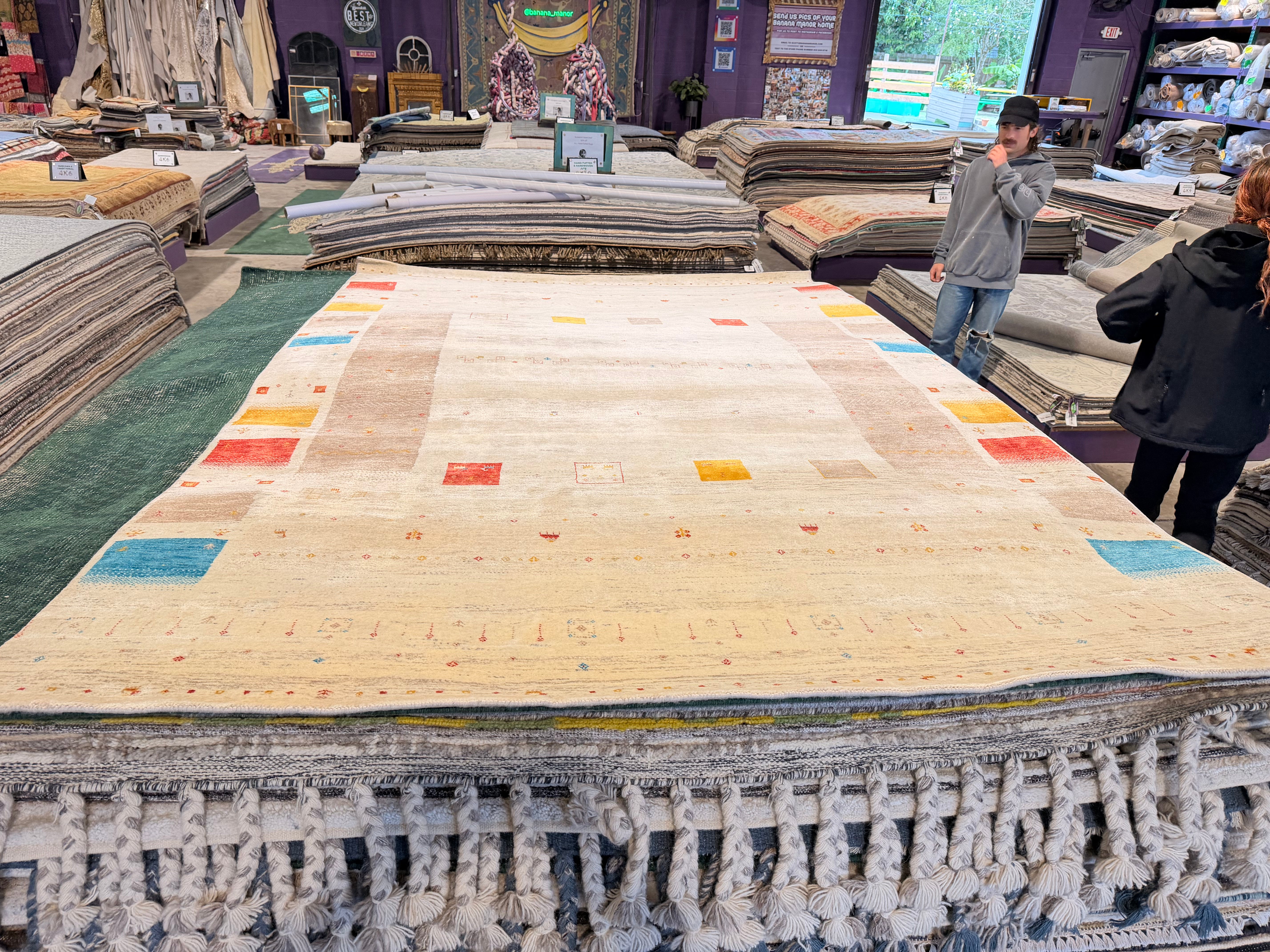 Carla Azar 6.6x10 Hand-Knotted Beige Lori Buff