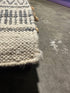 Miracle Point of Contact by Brother Bob 10x14 White and Grey Handwoven Modern Durrie Rug