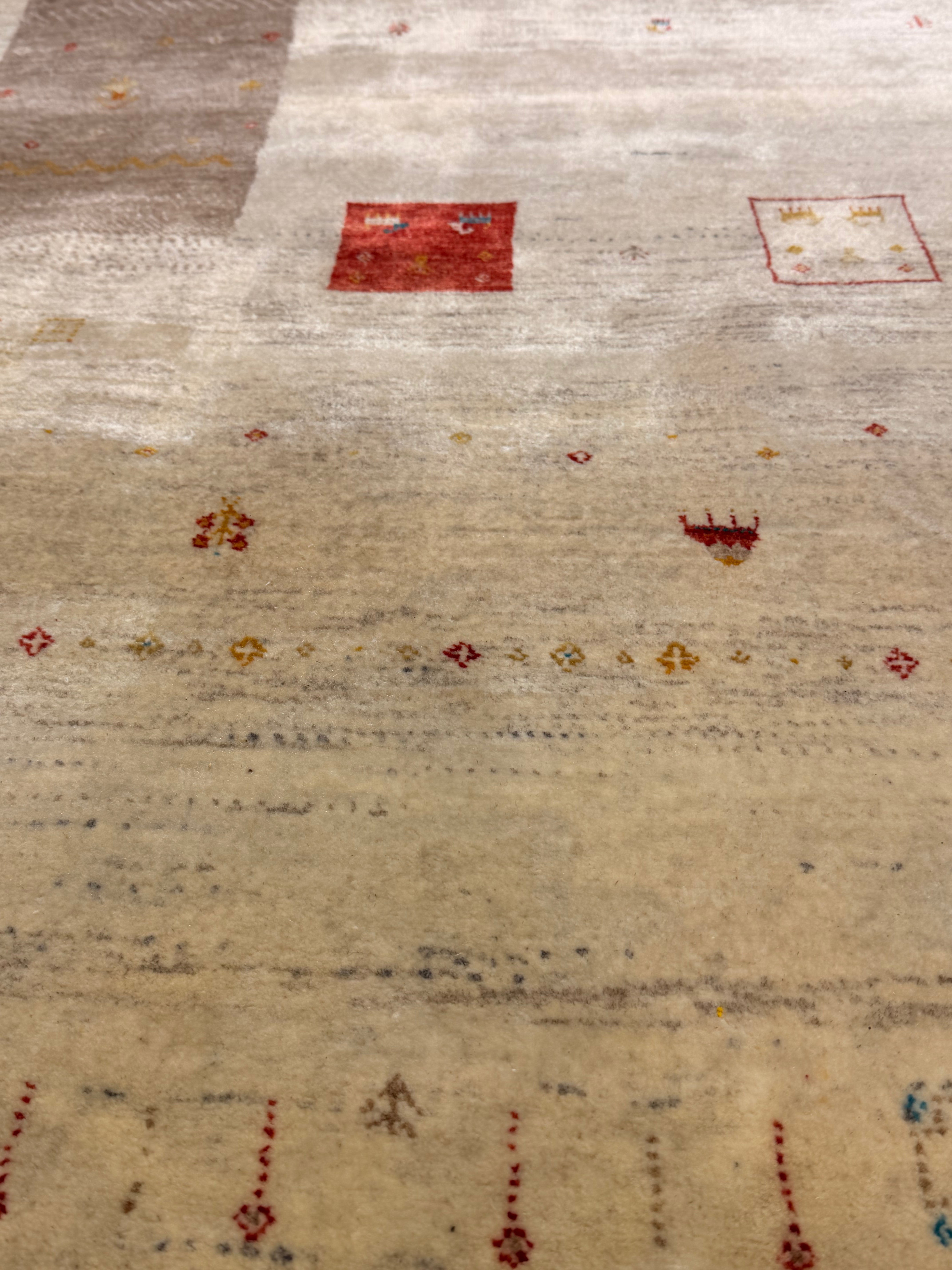 Carla Azar 6.6x10 Hand-Knotted Beige Lori Buff