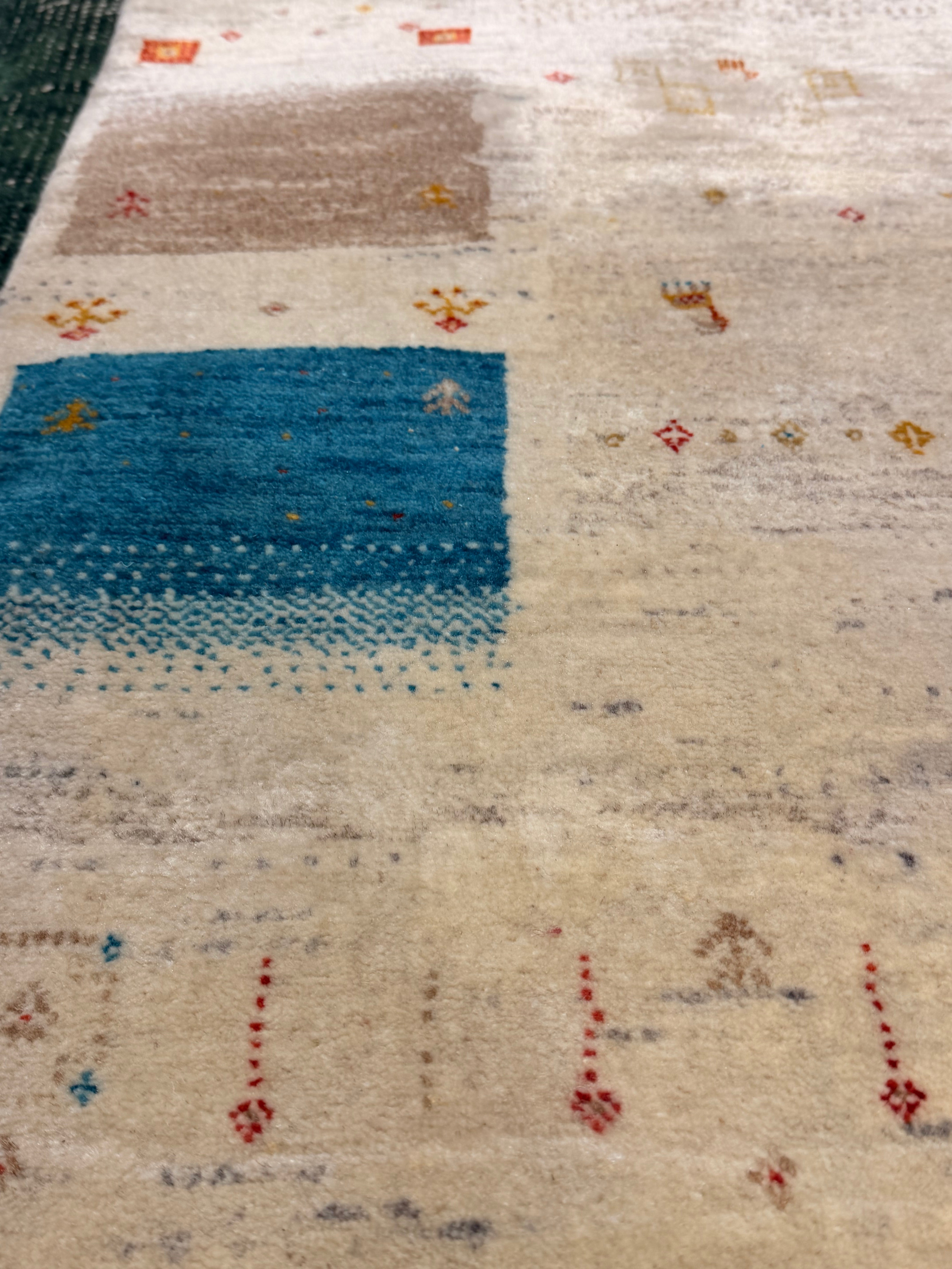 Carla Azar 6.6x10 Hand-Knotted Beige Lori Buff