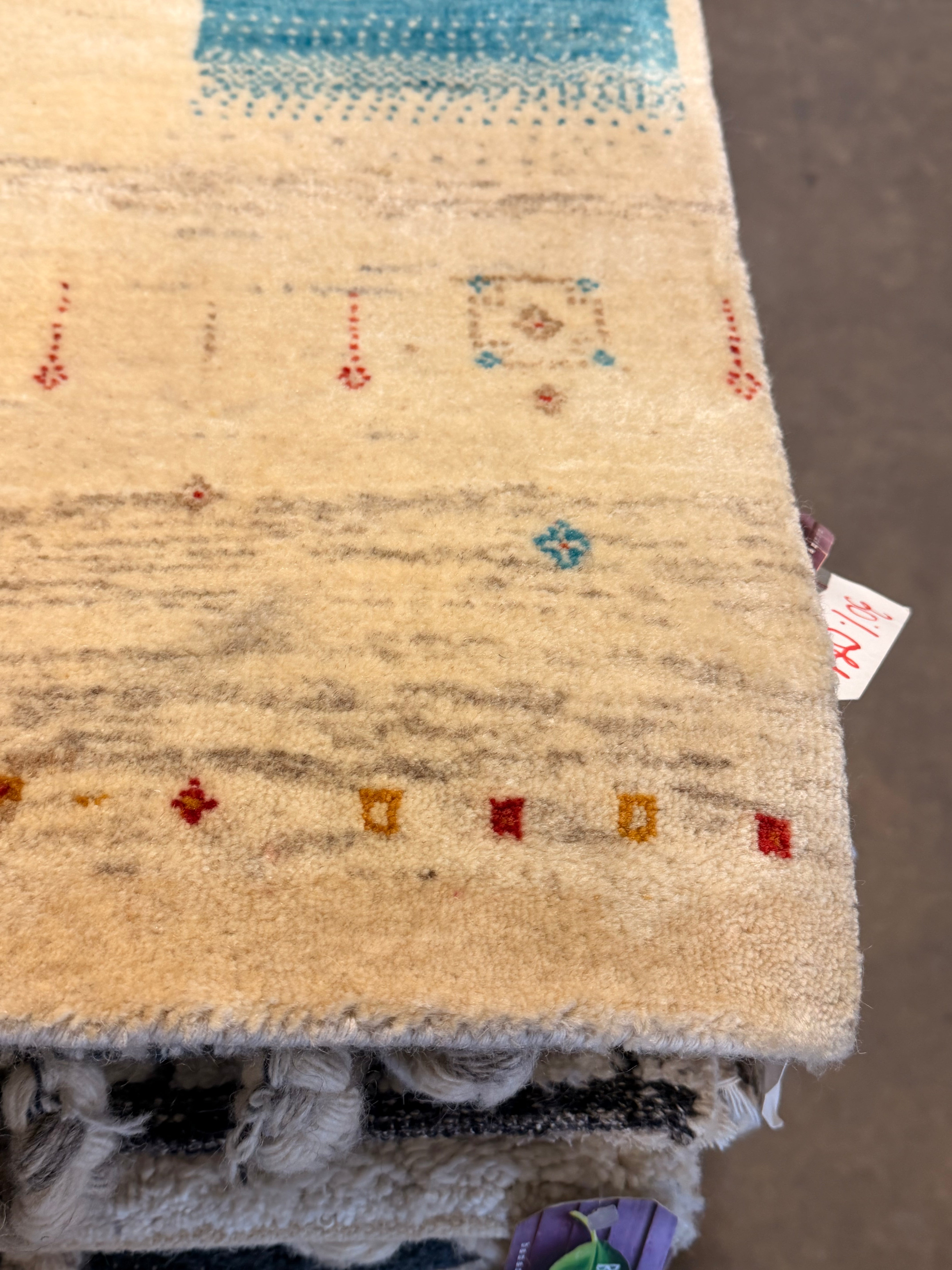 Carla Azar 6.6x10 Hand-Knotted Beige Lori Buff