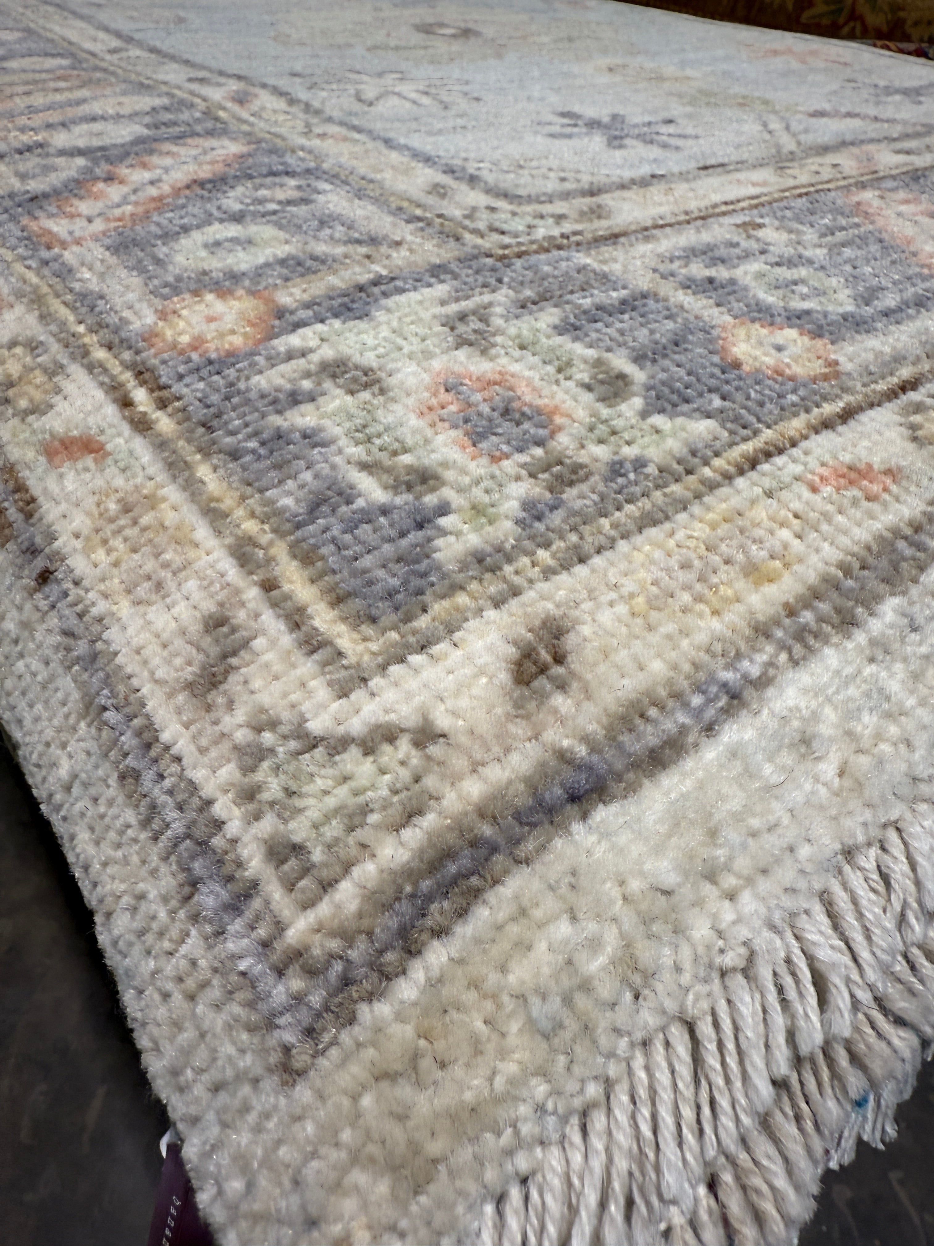 Alice Hewkin 3.3x5 Light Blue Afghani Whitewashed Oushak