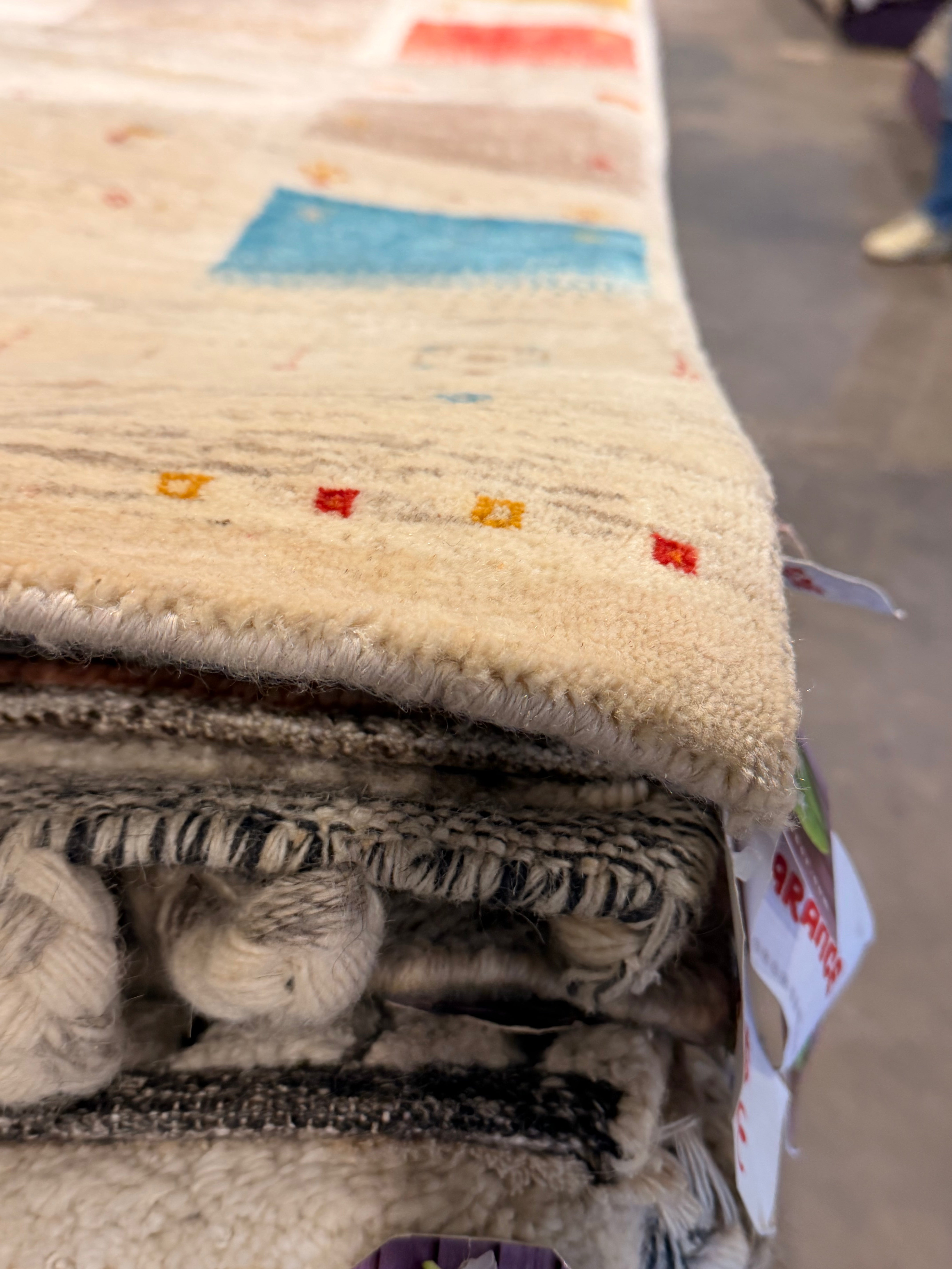 Carla Azar 6.6x10 Hand-Knotted Beige Lori Buff