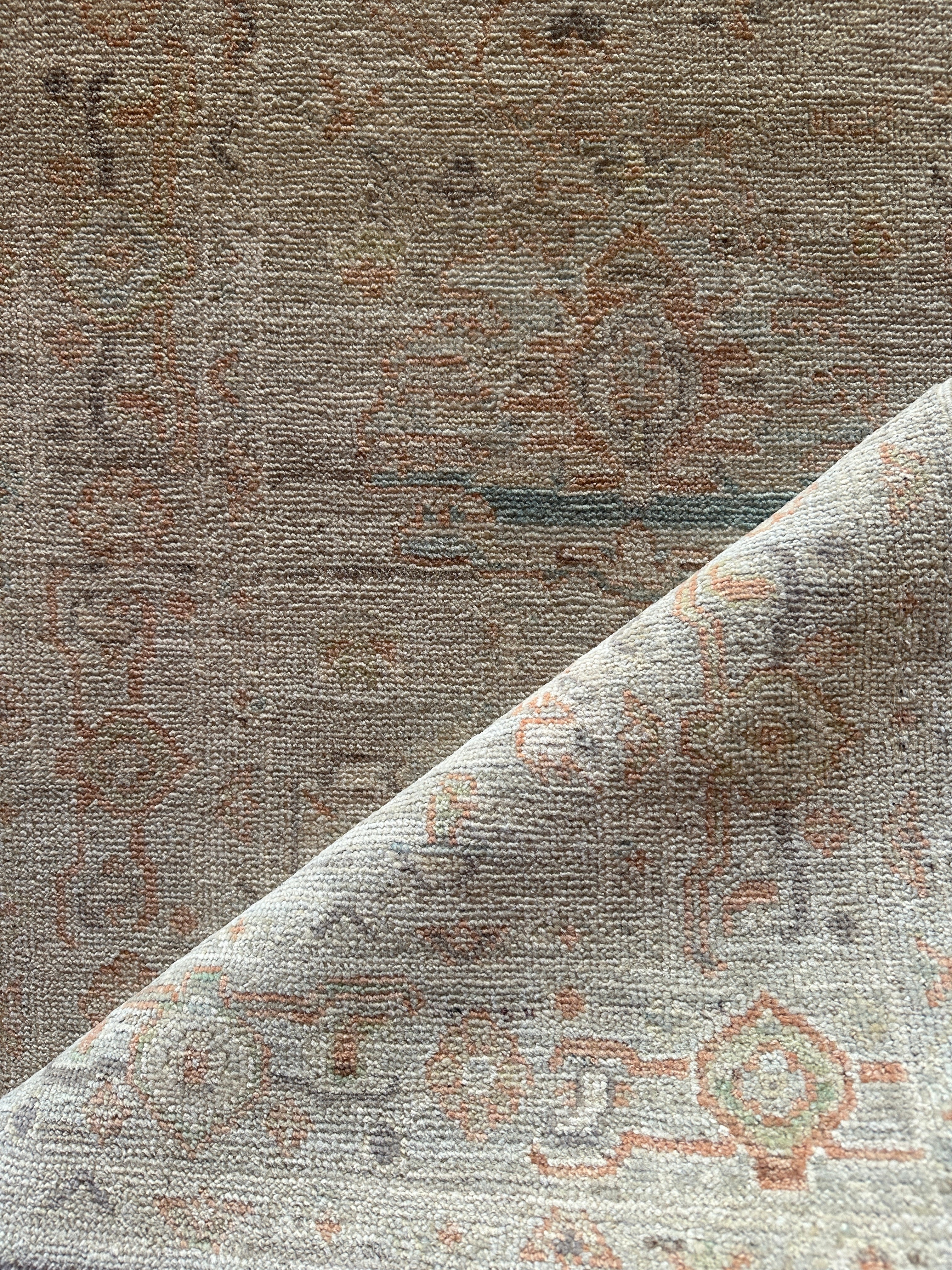 Susan Davenport 2.9x11.11 Beige and Orange Whitewashed Afghani Oushak Runner