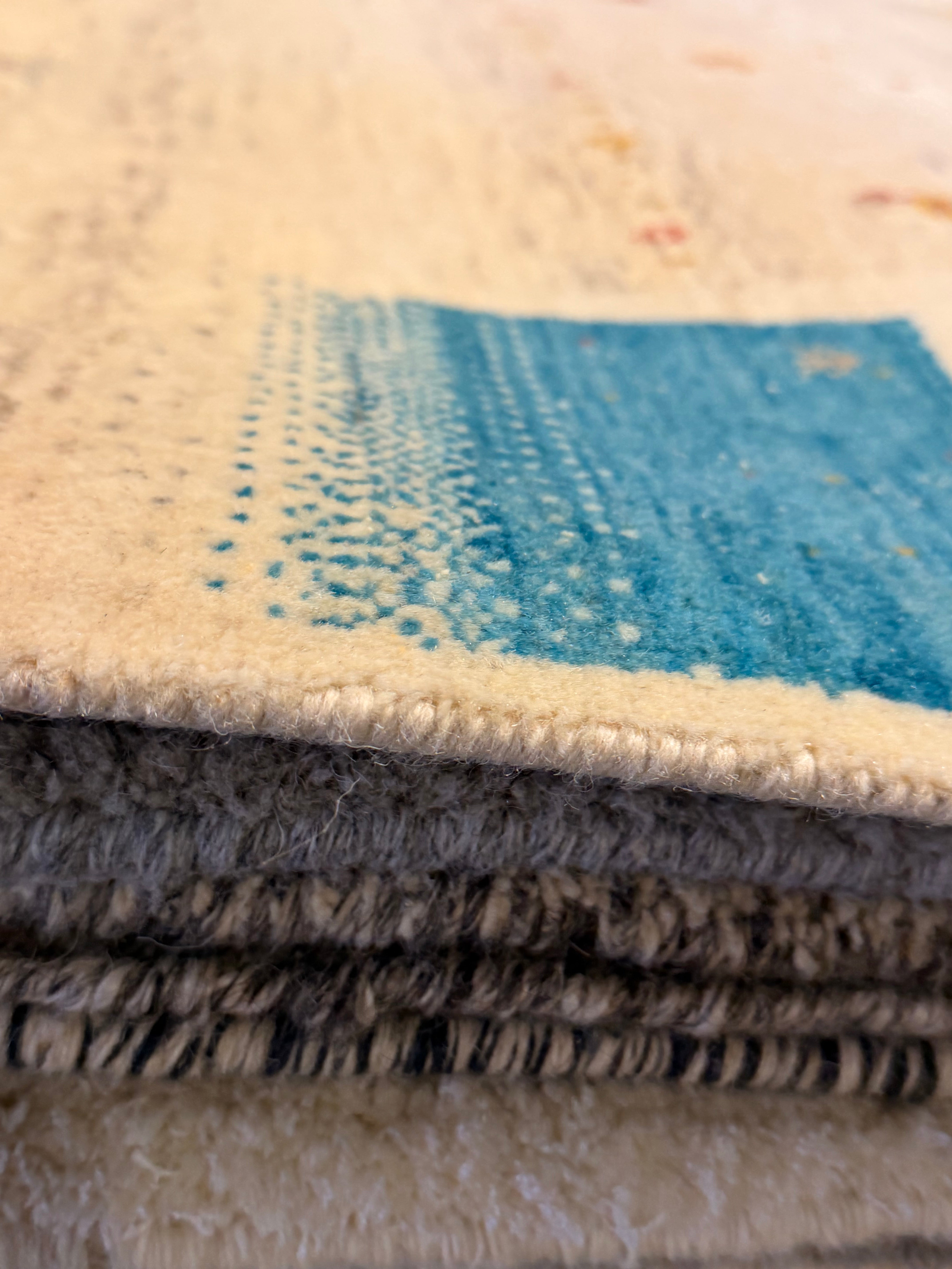 Carla Azar 6.6x10 Hand-Knotted Beige Lori Buff