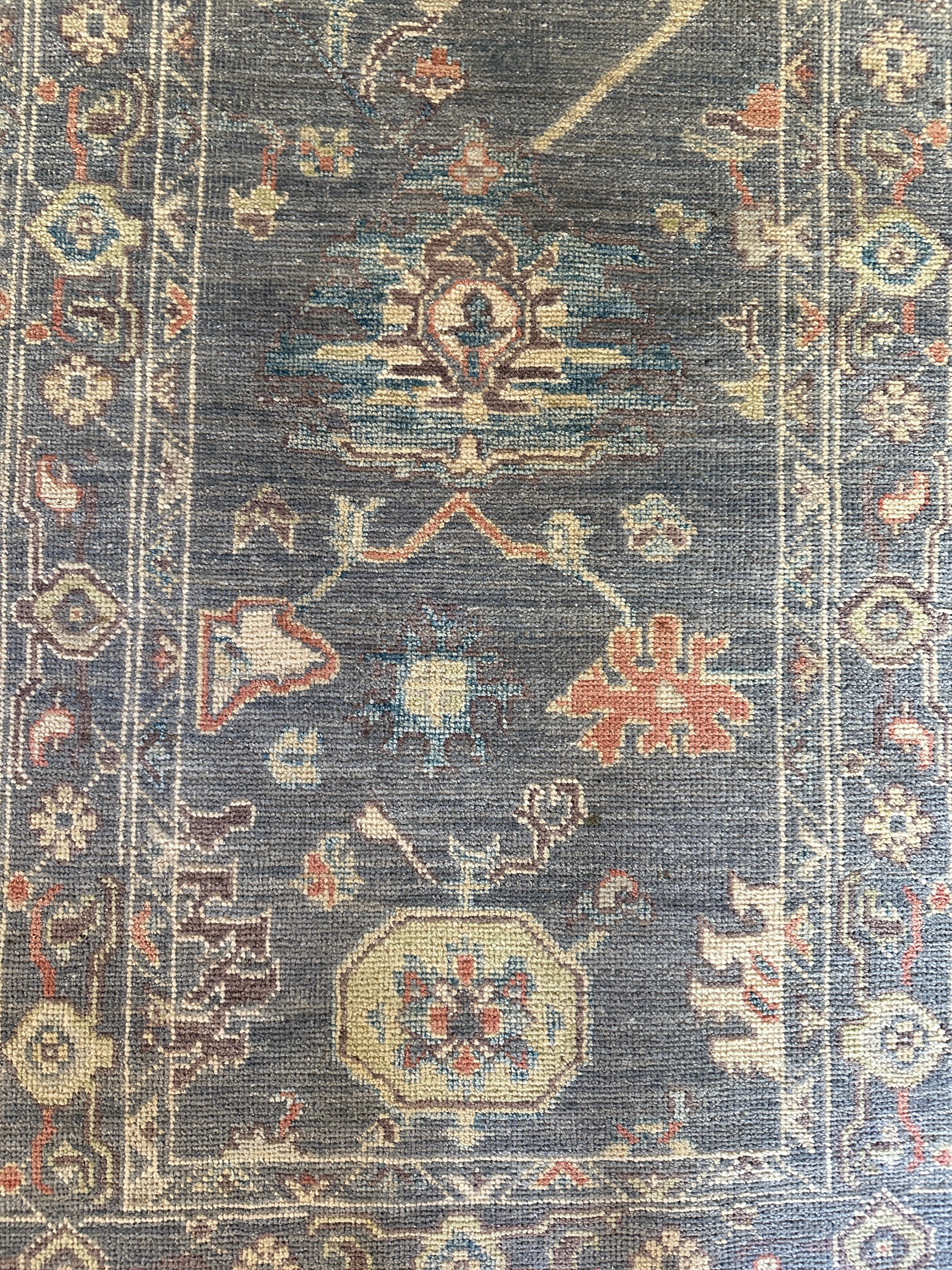 Megan Ketch 2.9x11.11 Blue Whitewashed Afghani Oushak Runner