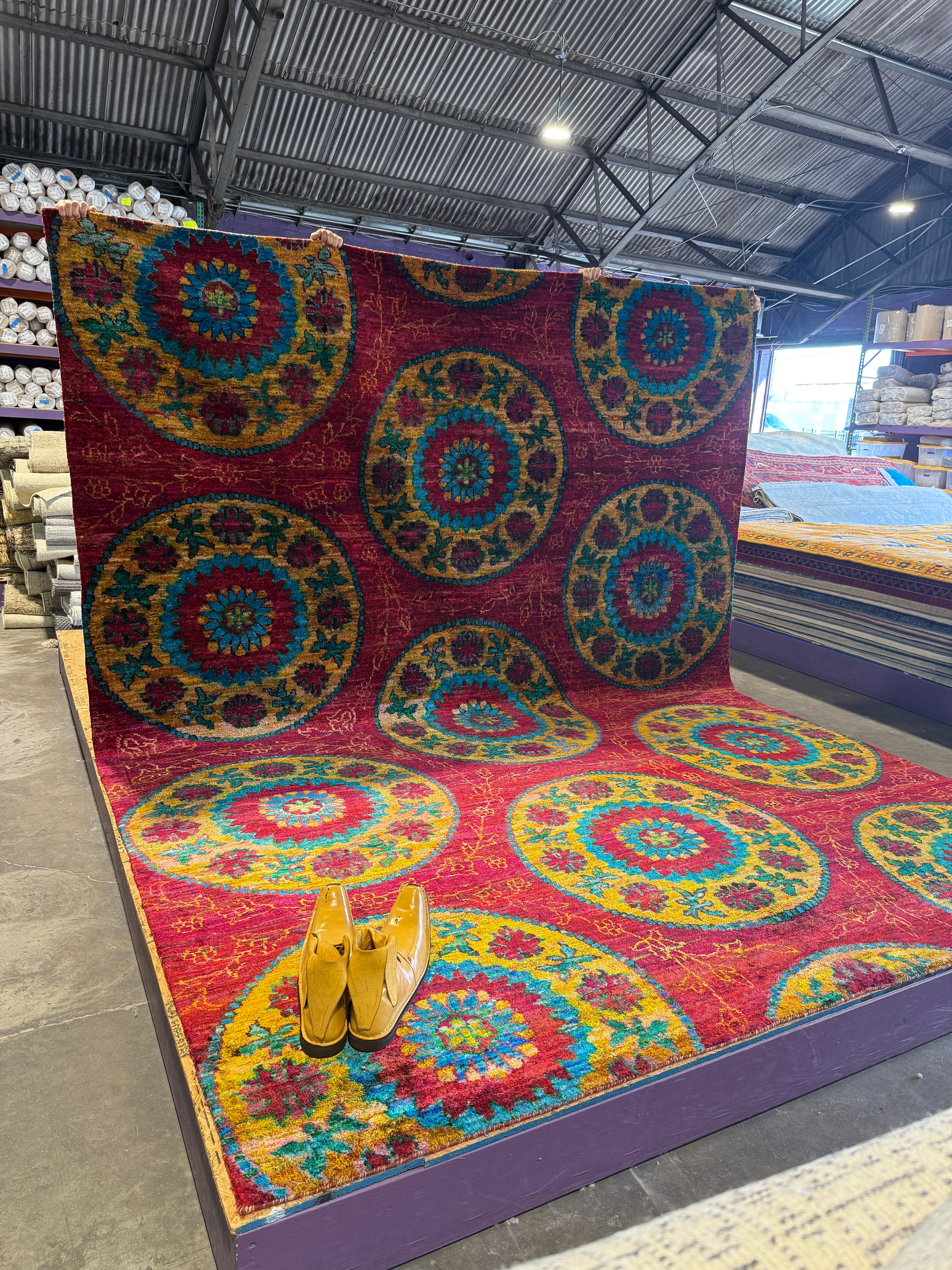 Bonnie 9x11.9 Hand-Knotted Red Mix Modern