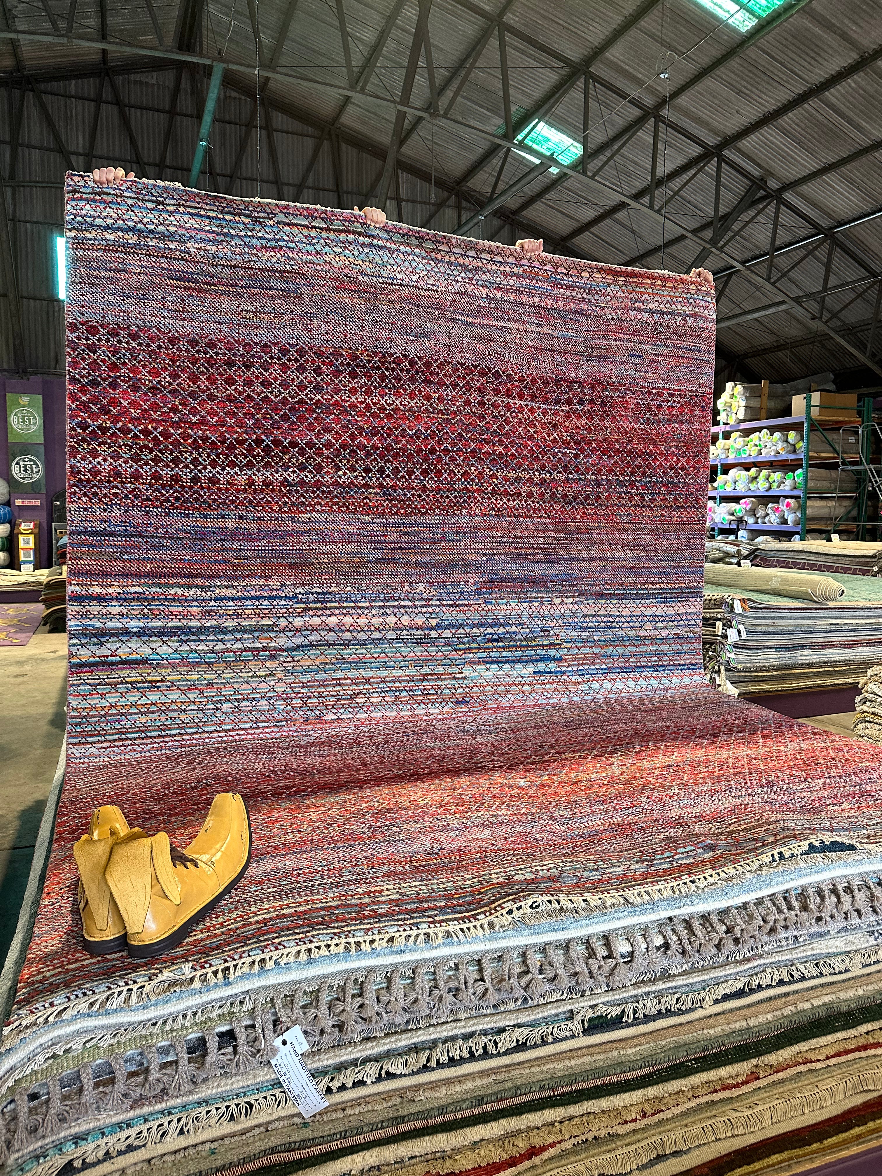 Garko 8x10.3 Hand-Knotted Red Mix Modern