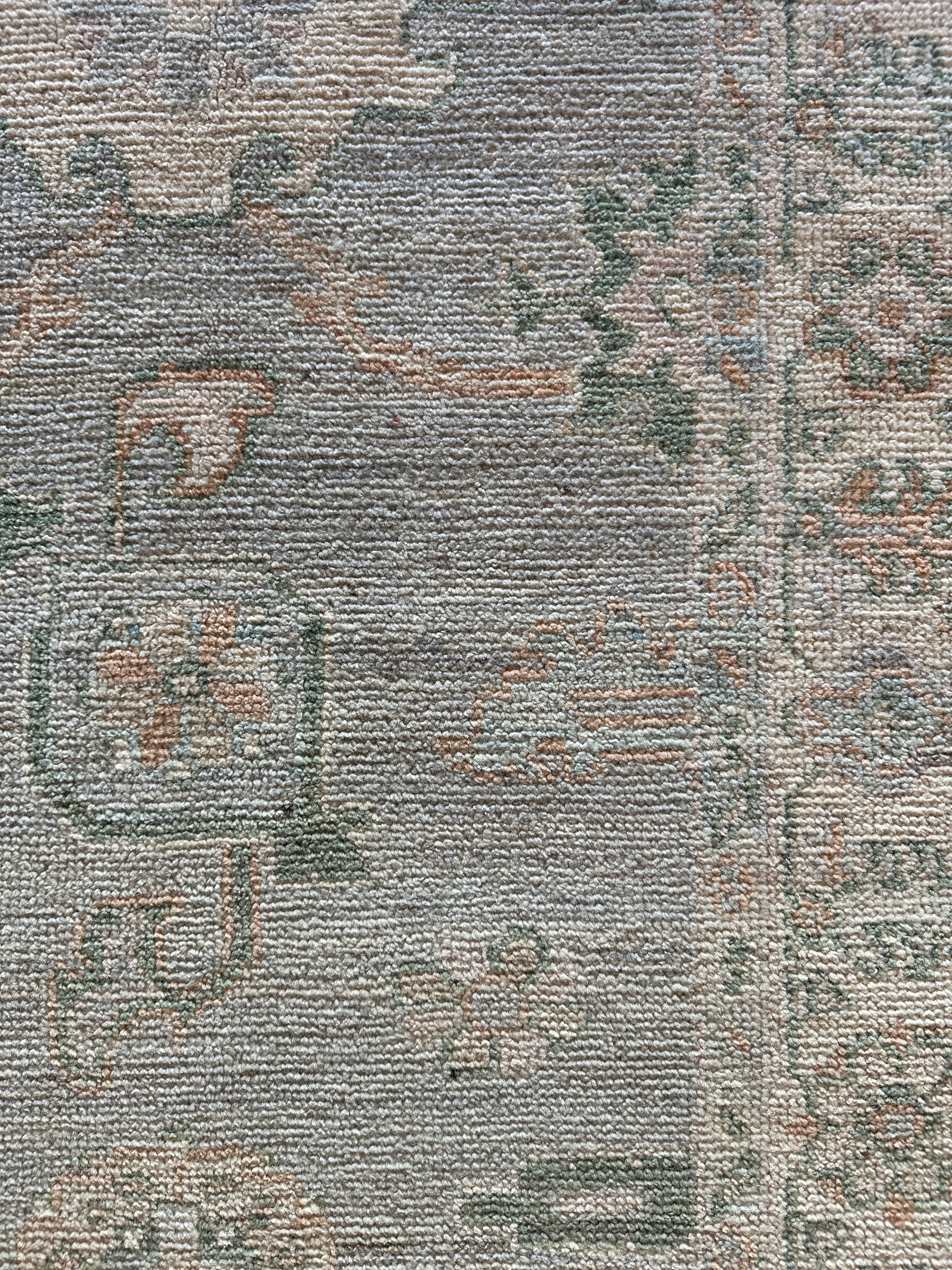 Miranda Roldán 2.10x14.9 Light Blue Whitewashed Afghani Oushak Runner