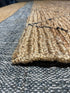 White Rabbit Girl 8.6x11.6 Natural with Black Harlequin Jute Soumak