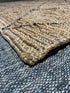White Rabbit Girl 8.6x11.6 Natural with Black Harlequin Jute Soumak