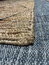 White Rabbit Girl 8.6x11.6 Natural with Black Harlequin Jute Soumak