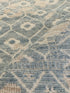 Jean 8x10 Hand-Knotted Aqua Beige Mix Cut Pile