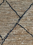 White Rabbit Girl 8.6x11.6 Natural with Black Harlequin Jute Soumak