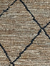 White Rabbit Girl 8.6x11.6 Natural with Black Harlequin Jute Soumak