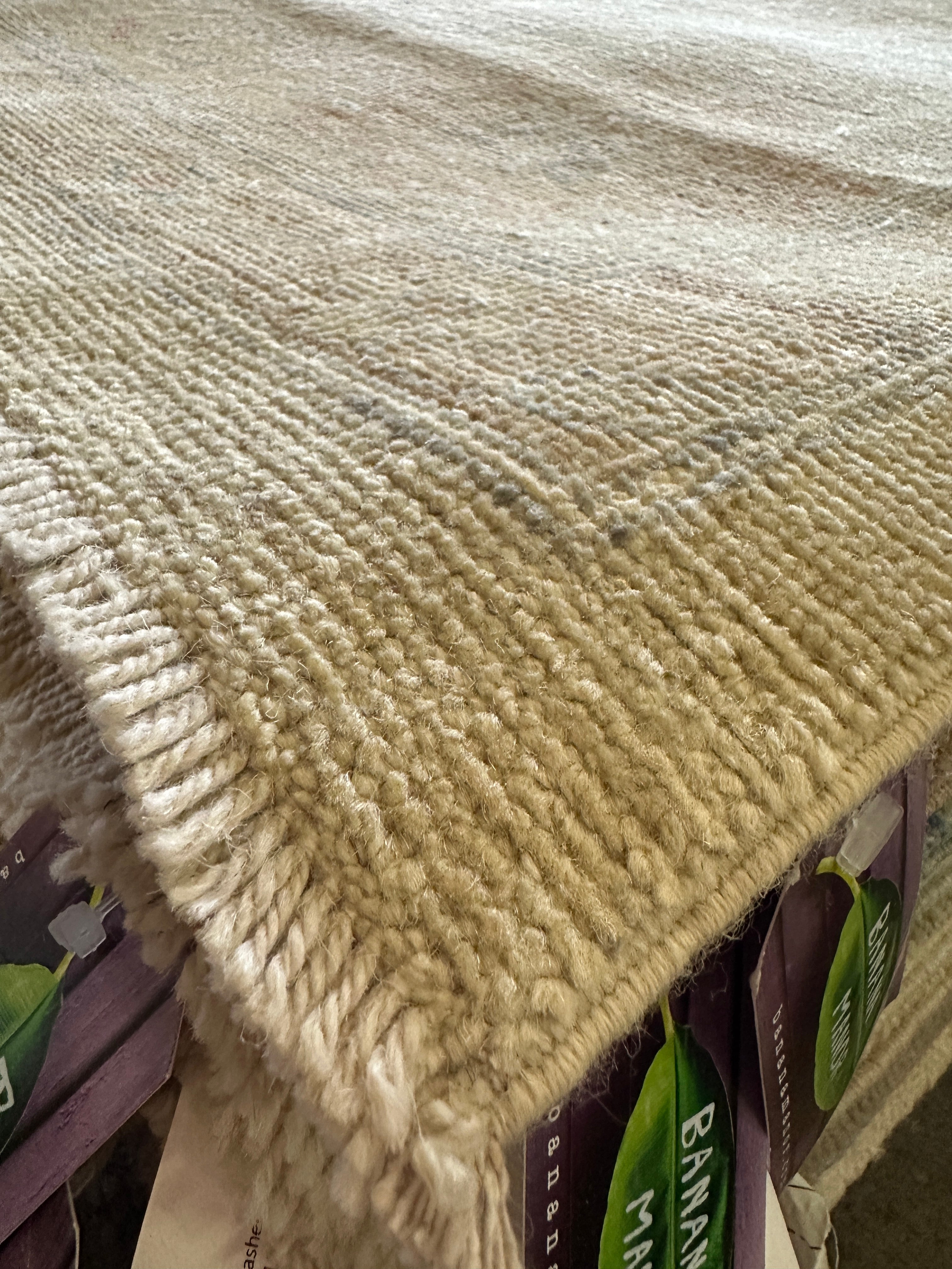 Simone DeWitt 8.10x11.11 Cream and Pink Whitewashed Afghani Oushak