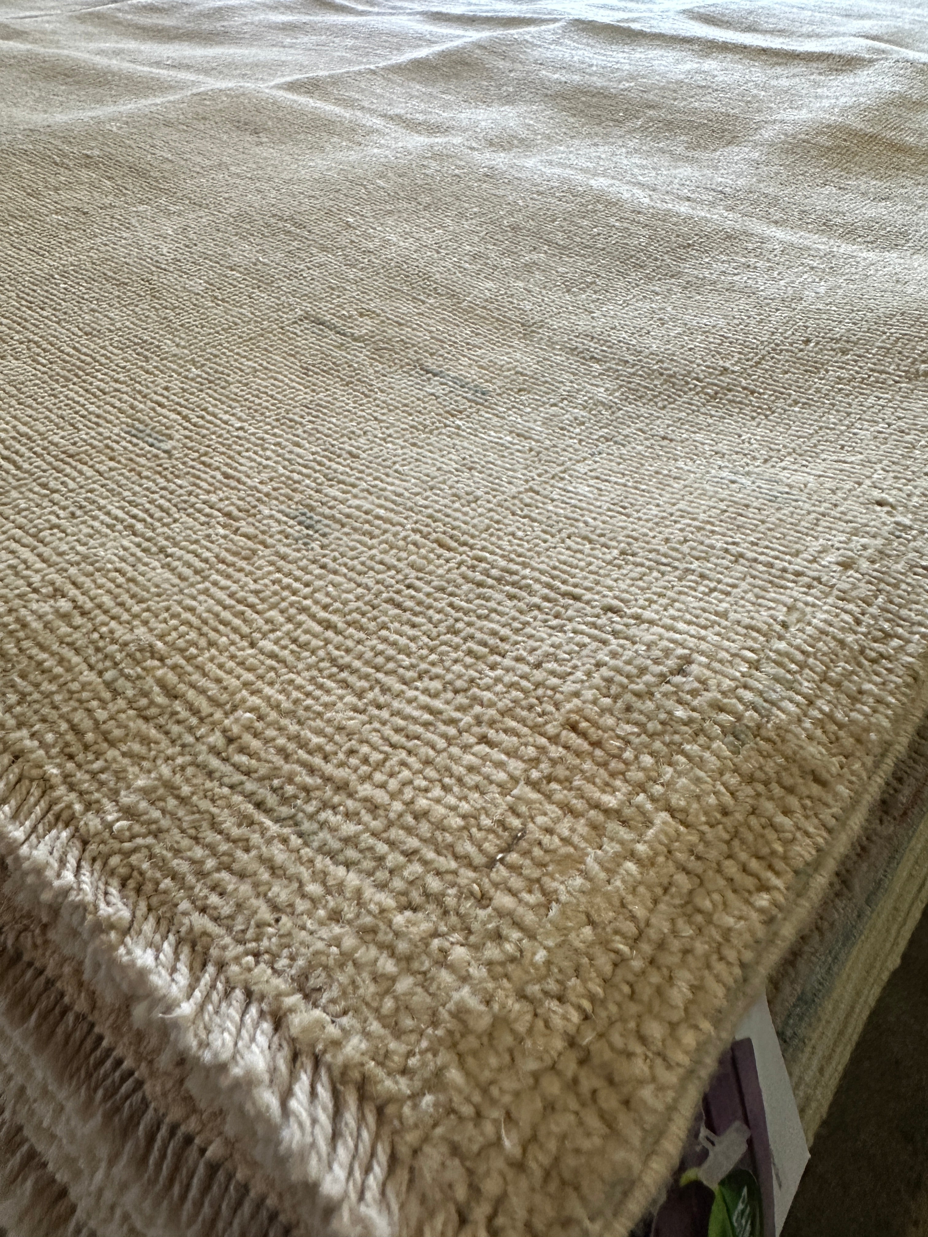 Milly Alcock 9x11.11 Cream Whitewashed Afghani Oushak
