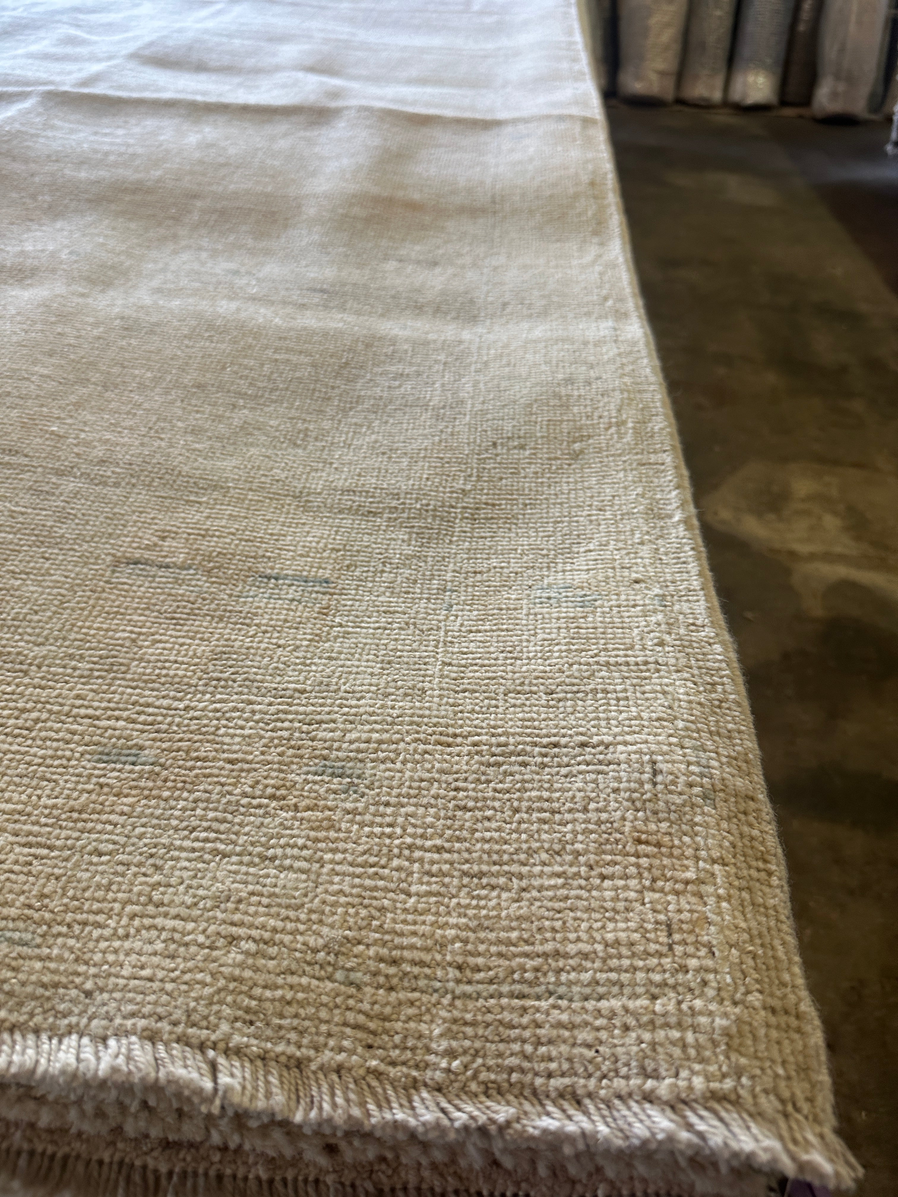 Milly Alcock 9x11.11 Cream Whitewashed Afghani Oushak