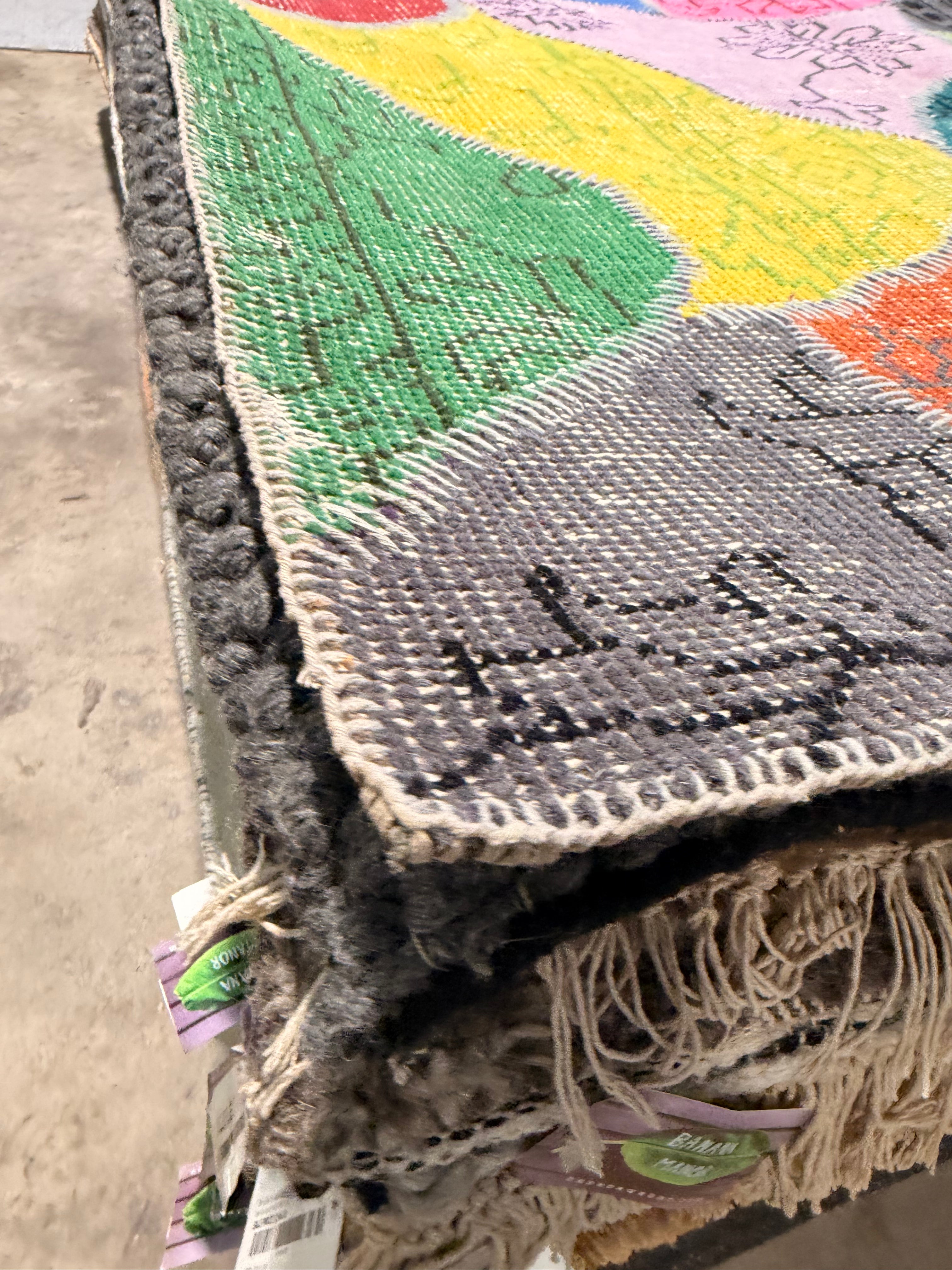 Carter 5x6 Hand-Knotted Multi-Color Patched