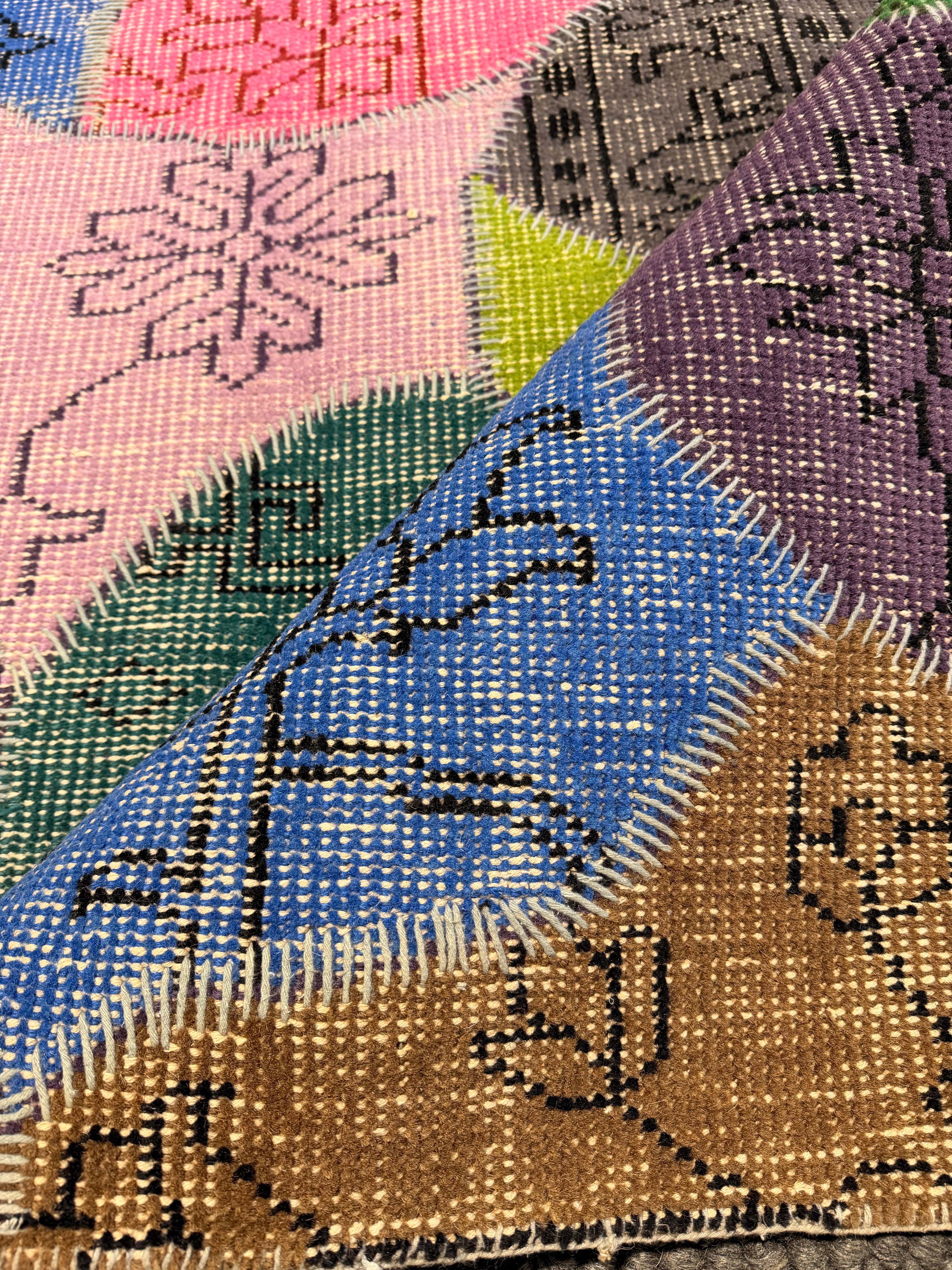 Carter 5x6 Hand-Knotted Multi-Color Patched