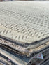 Ryan 8.3x10 Hand-Knotted White & Grey Cut Pile