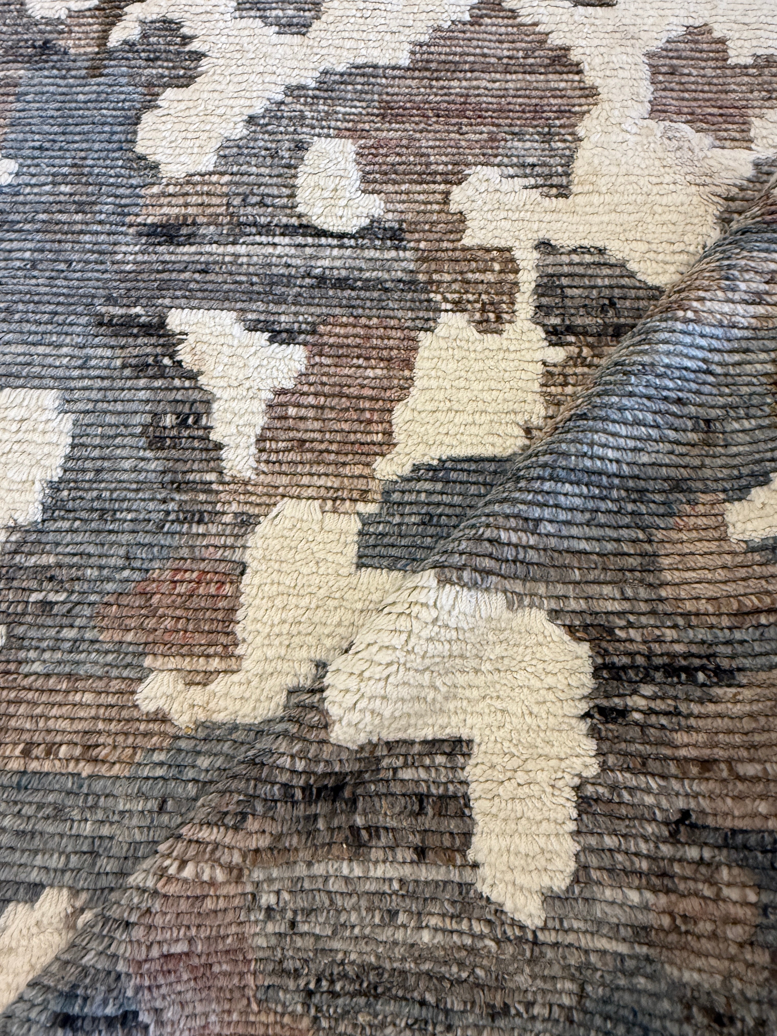 Louis 9.3x12 Hand-Knotted Grey Cut Pile