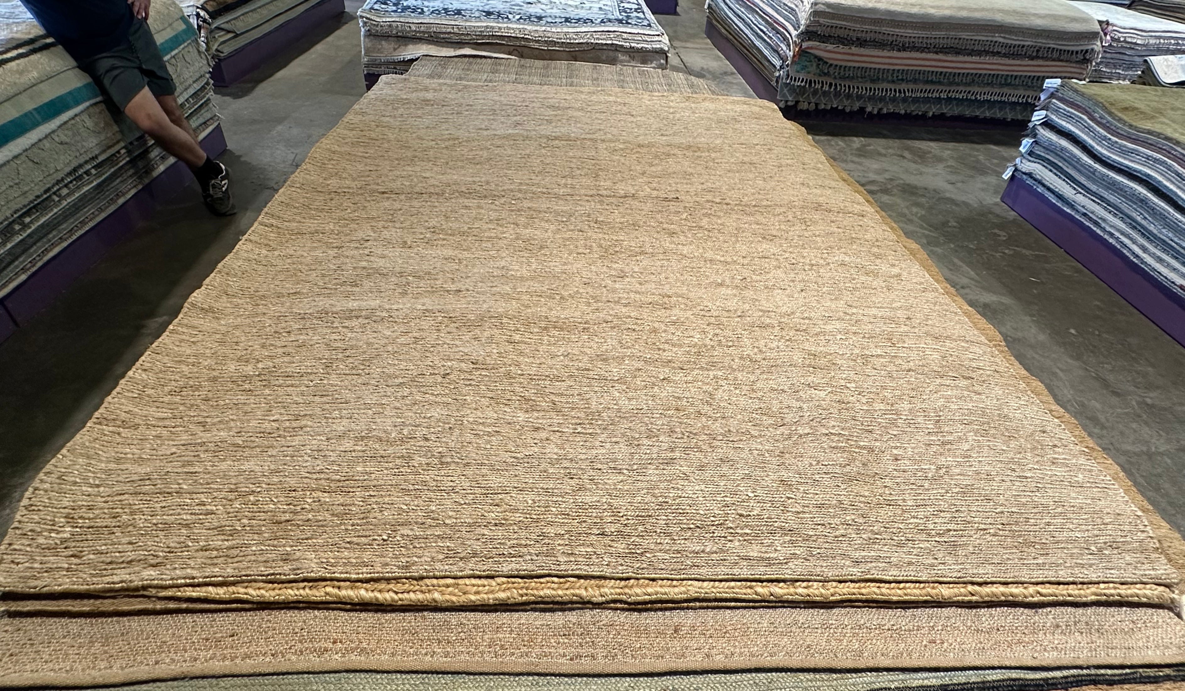 Mike Wagner Handwoven Natural Jute Soumak Rug (multiple sizes)