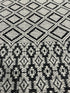 Semmy 8x10 Black and White Handwoven Jacquard Durrie
