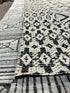 Semmy 8x10 Black and White Handwoven Jacquard Durrie