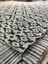 Semmy 8x10 Black and White Handwoven Jacquard Durrie