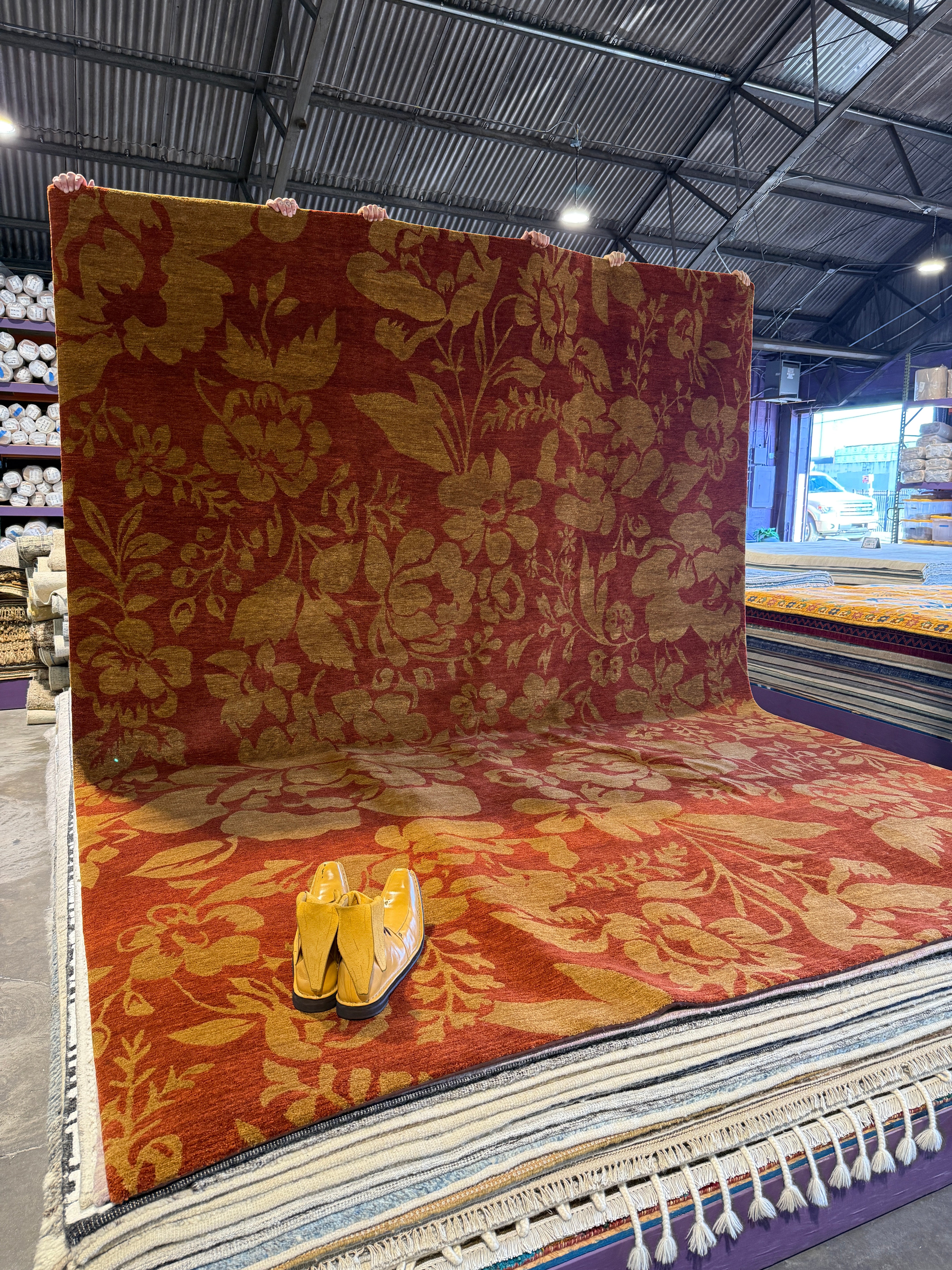 Bruno & Bruno 9x12 Red Luau Red Earth Tibetan Rug