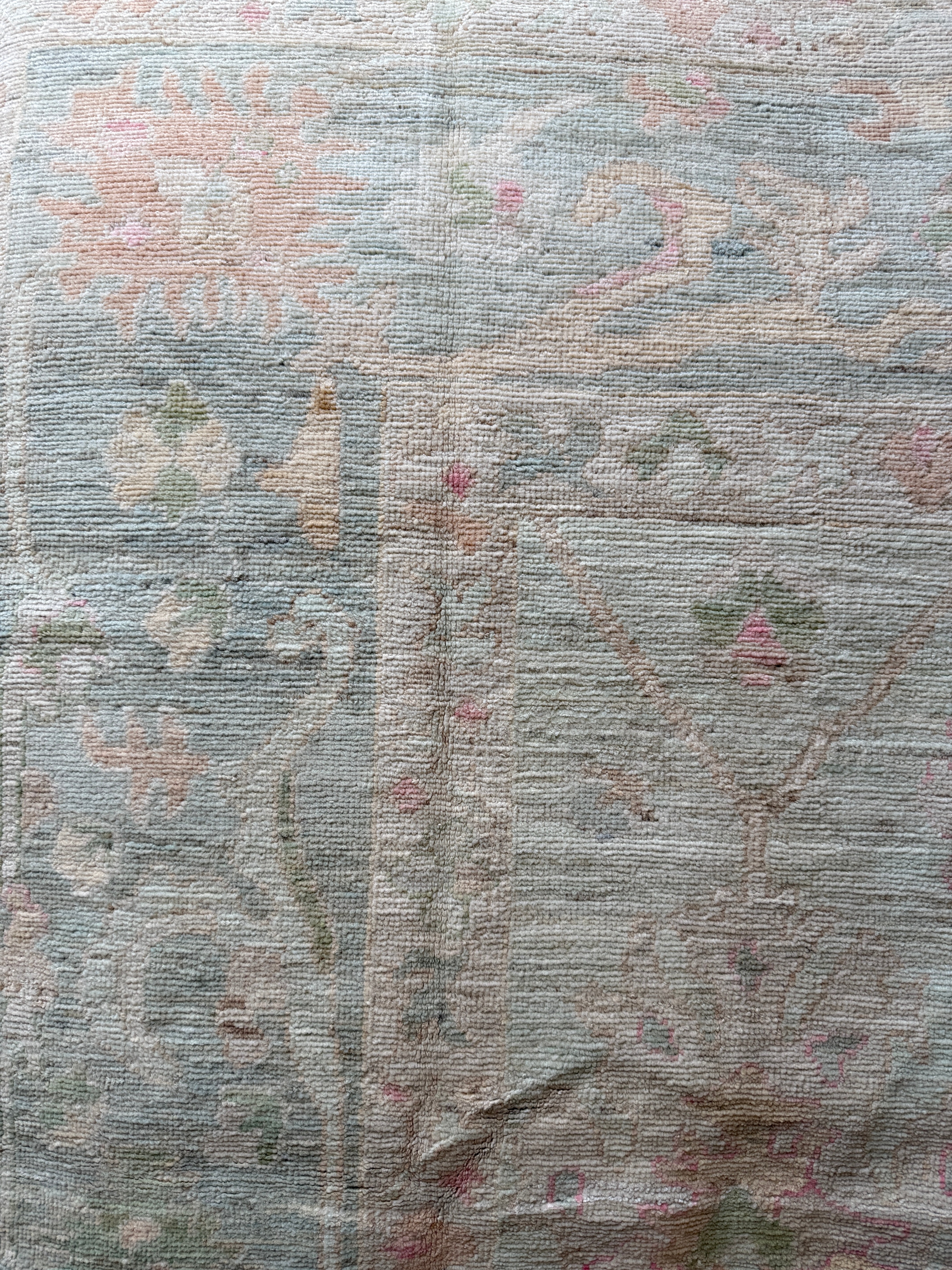 Alexe Godin 9x11.9 Multi Color Whitewashed Afghani Oushak