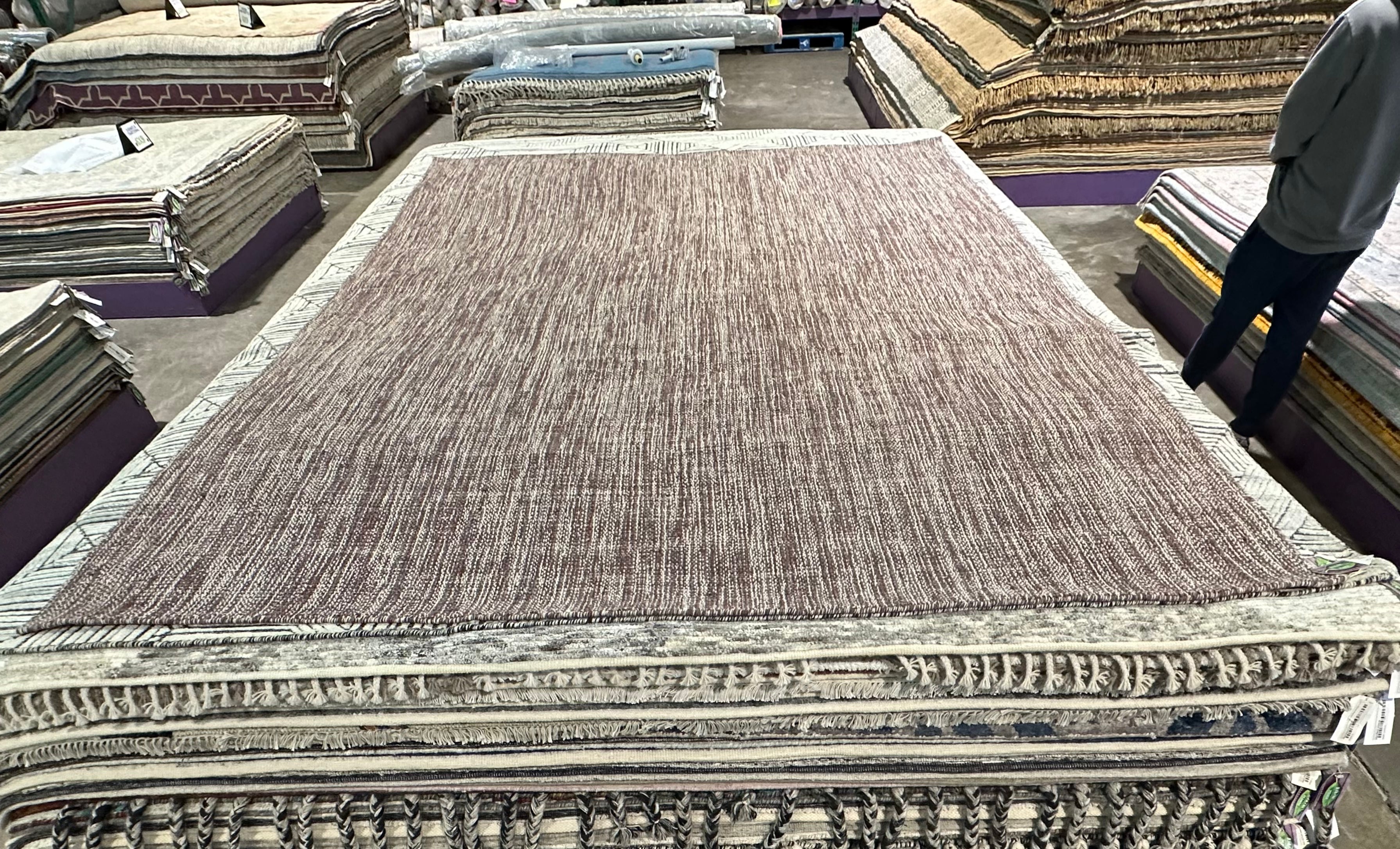 Bruce Dern 8x10 Handwoven Durrie Textured Brown