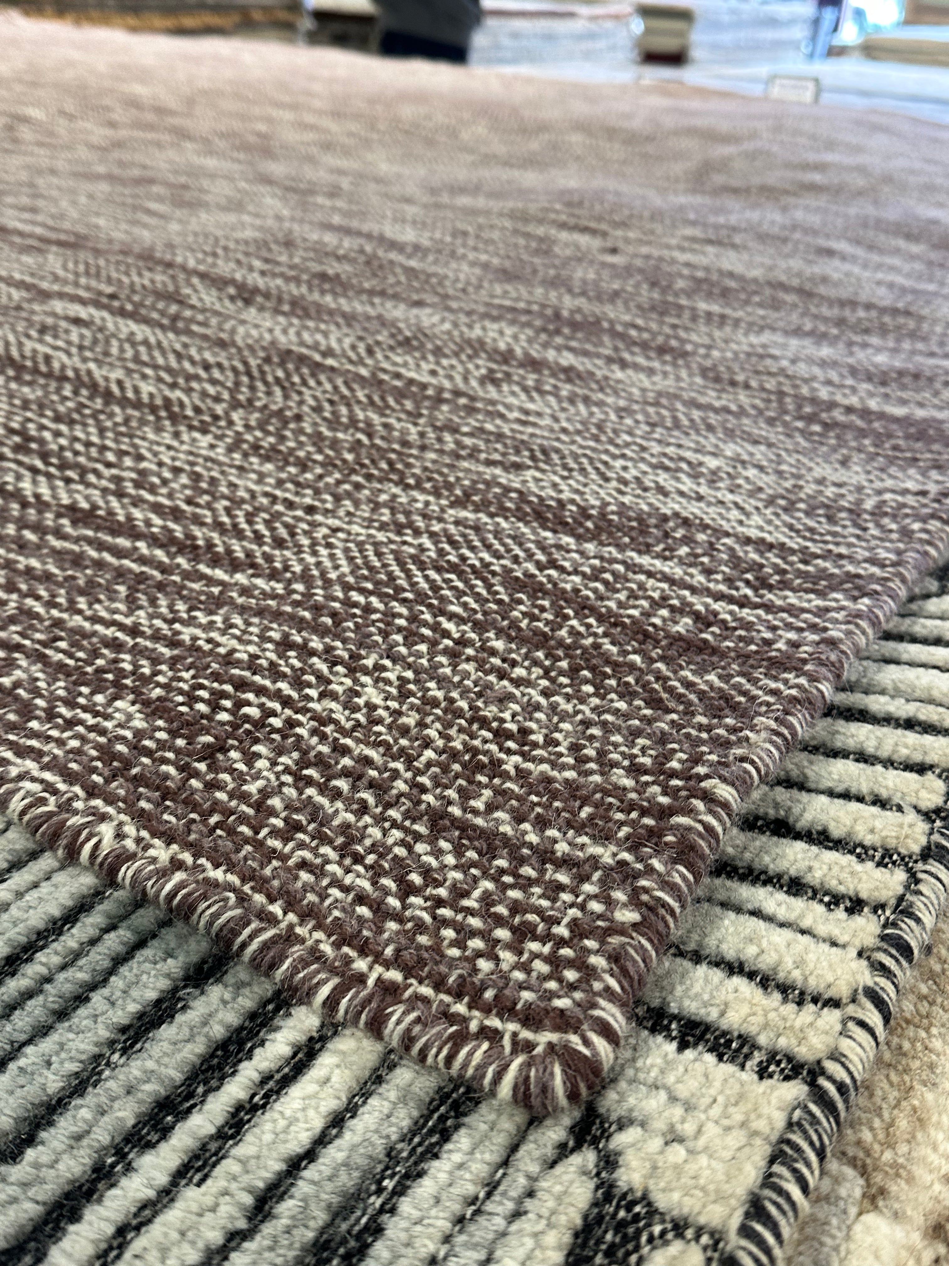 Bruce Dern 8x10 Handwoven Durrie Textured Brown