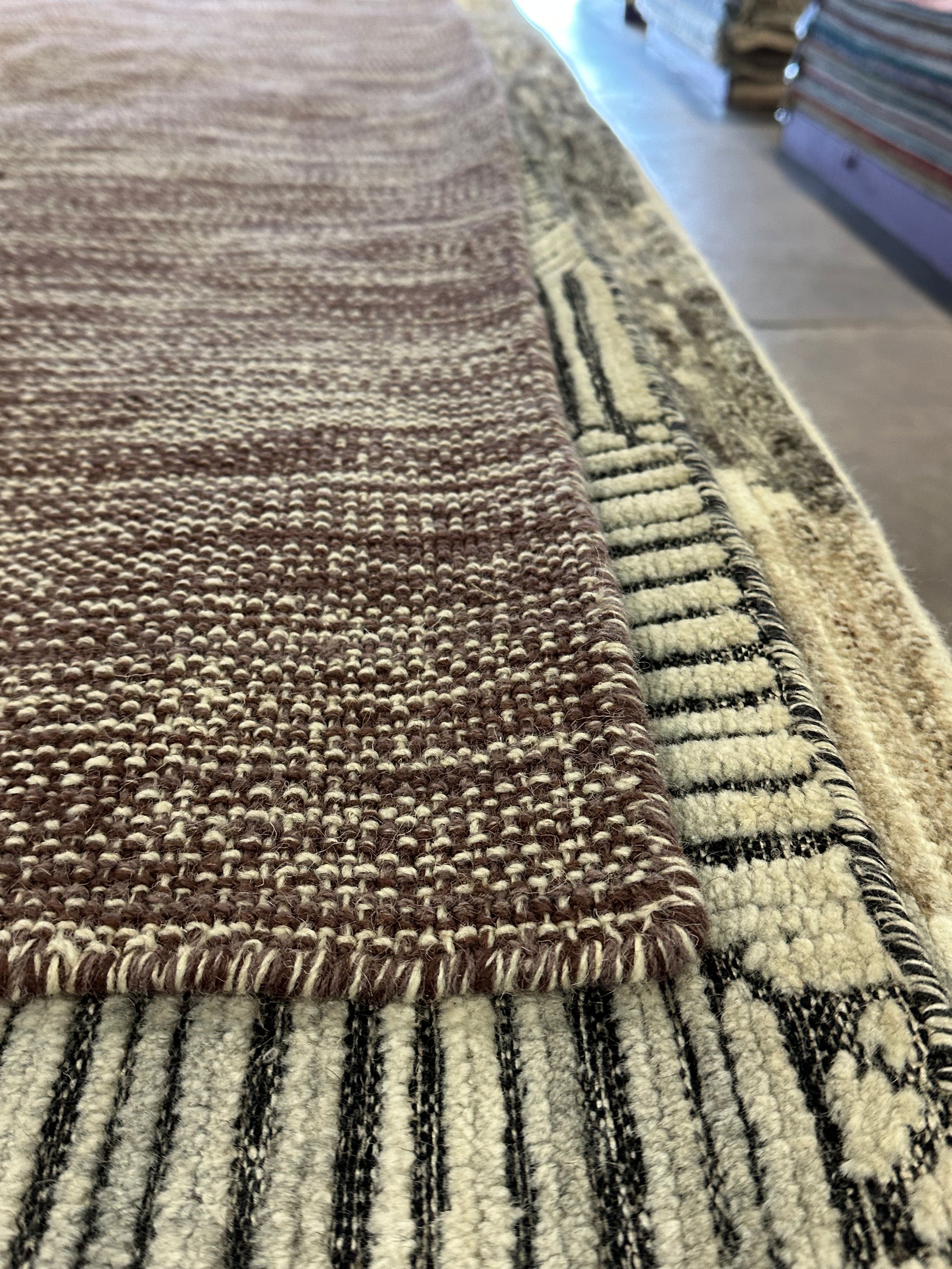 Bruce Dern 8x10 Handwoven Durrie Textured Brown