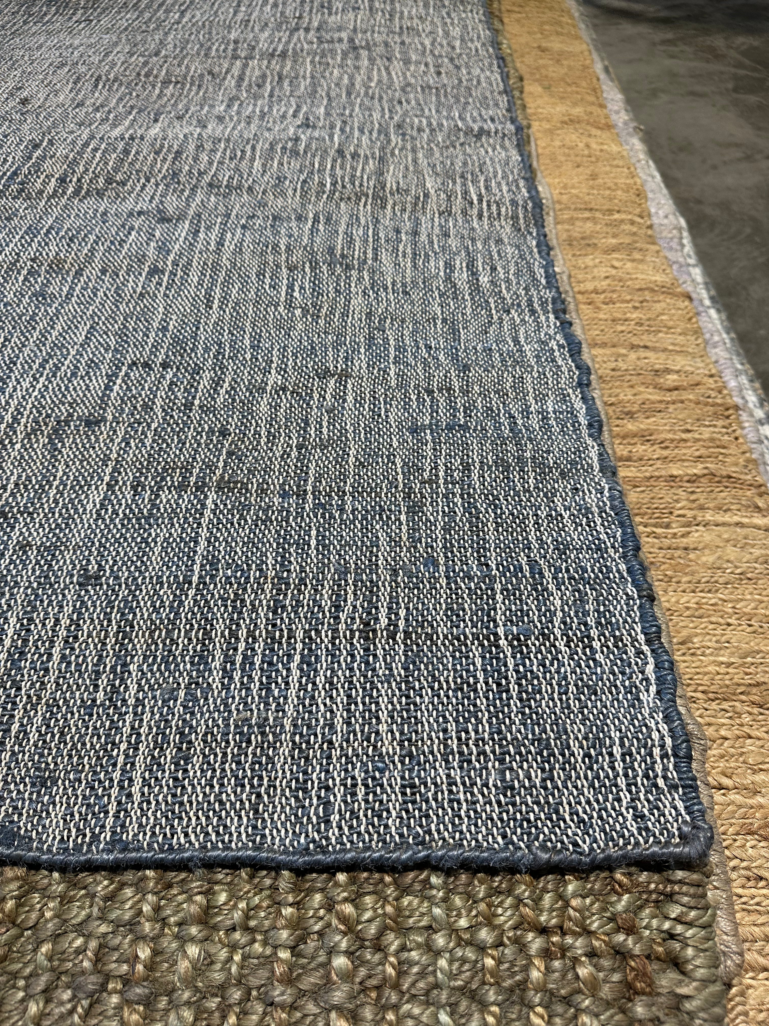 Richard Hatch Blue Handwoven Jute Rug (Multiple Sizes Available)