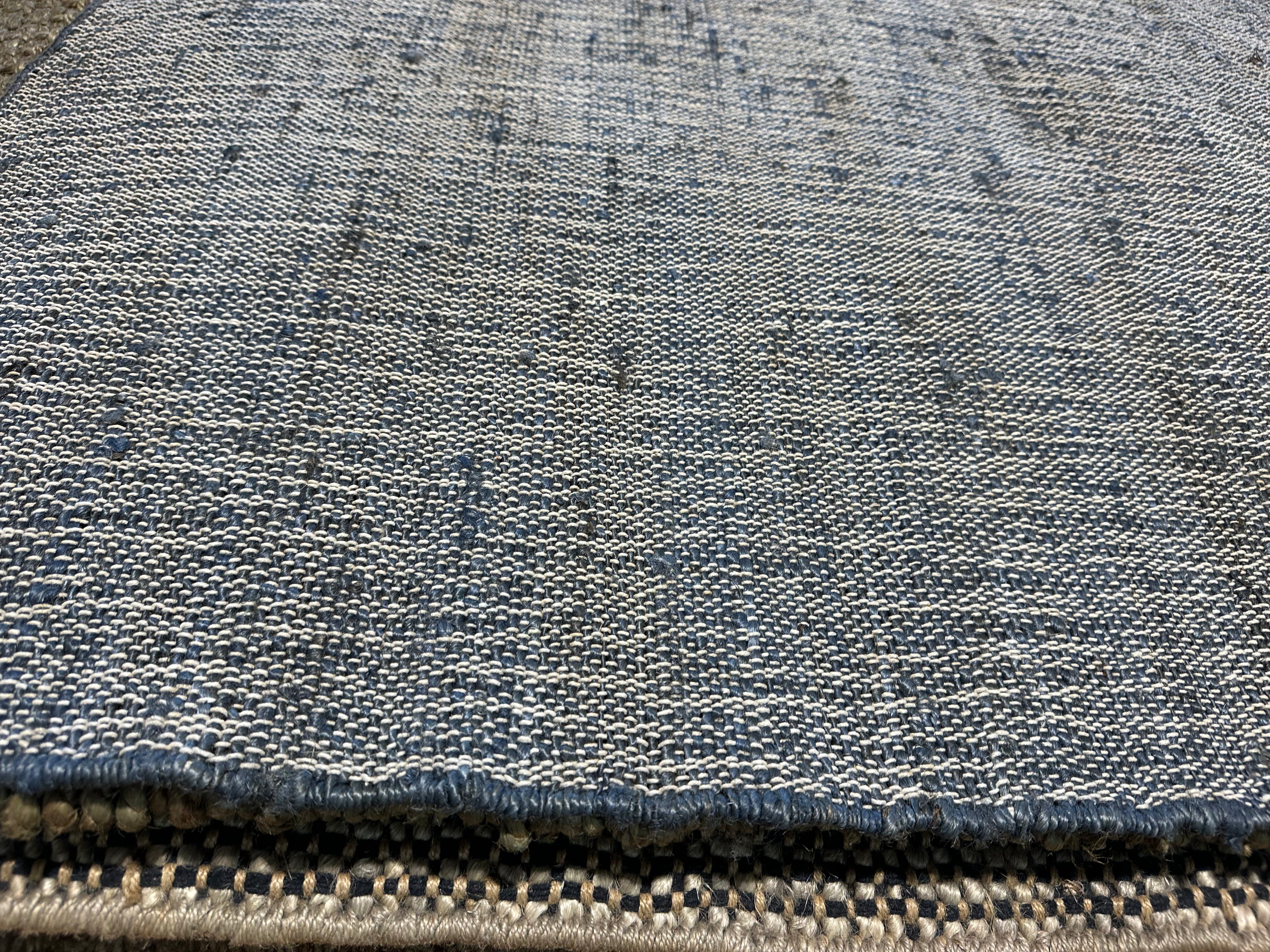 Richard Hatch Blue Handwoven Jute Rug (Multiple Sizes Available)