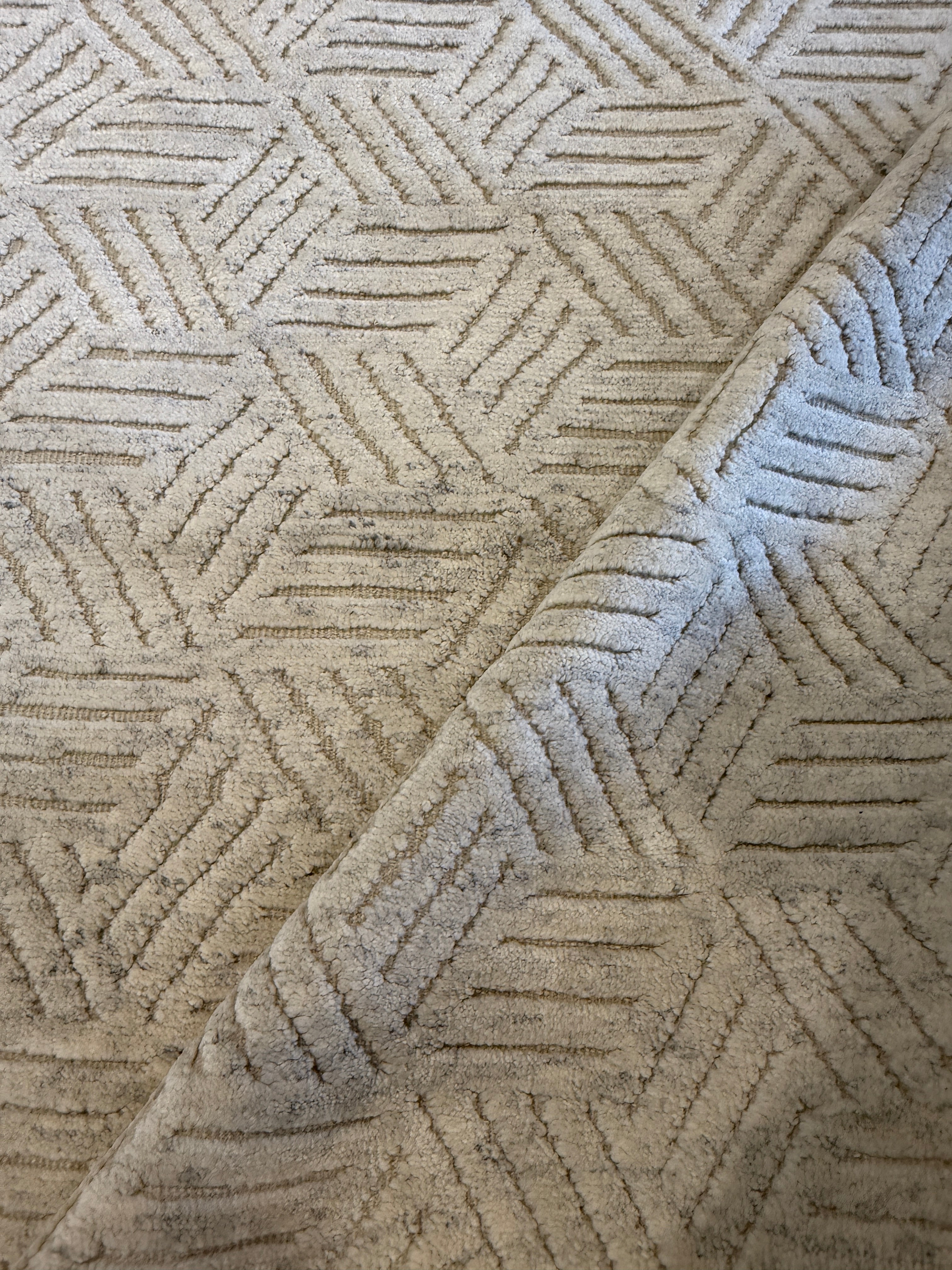 Mayne 9.3x12 Hand-Knotted Natural Ivory Modern