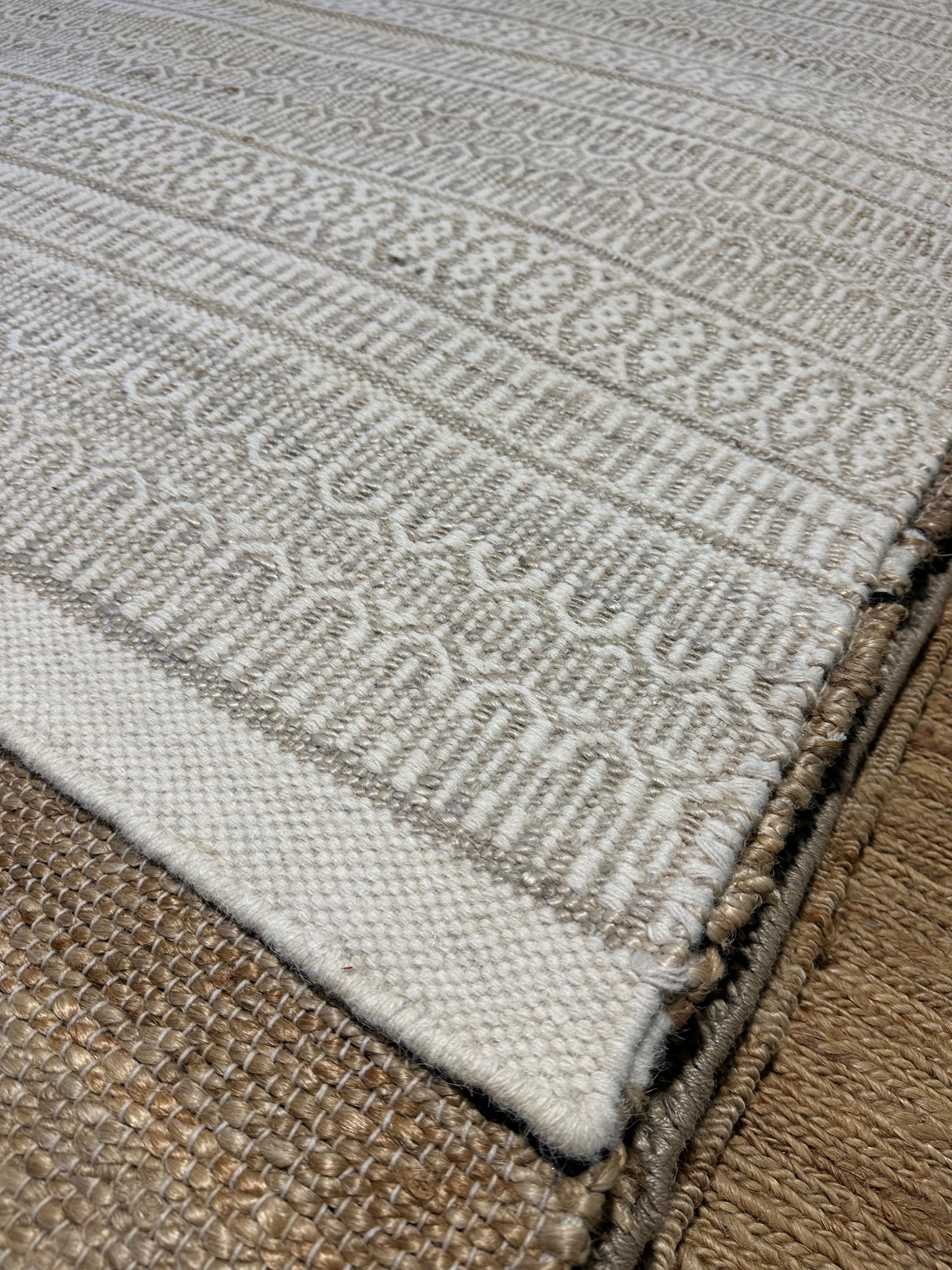 Barbara Lumpkin Handwoven 9.3x11.6 Design Durrie Rug