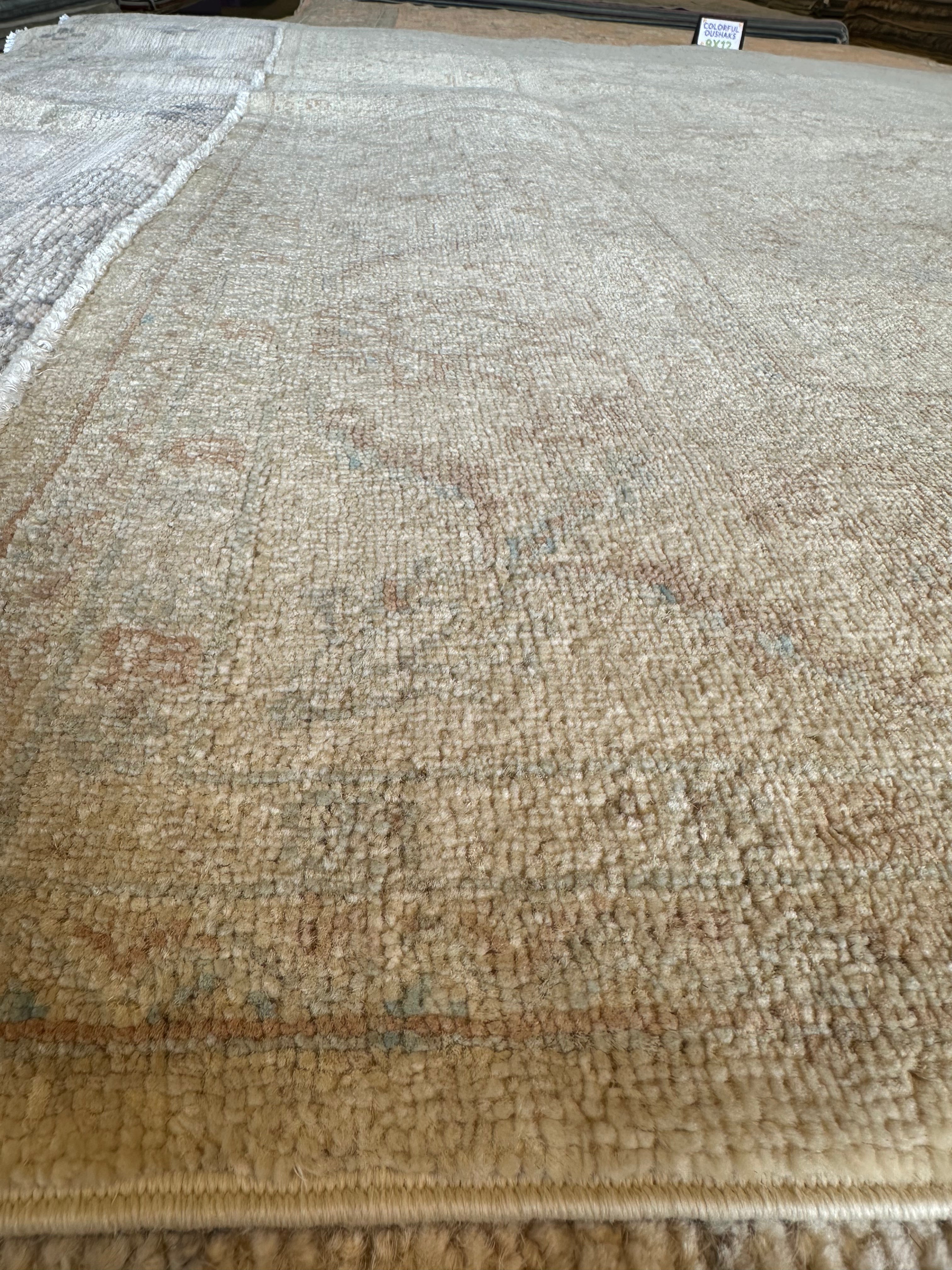 Christina Bach 5.5x7.6 Beige Hand-Knotted Farhan Rug