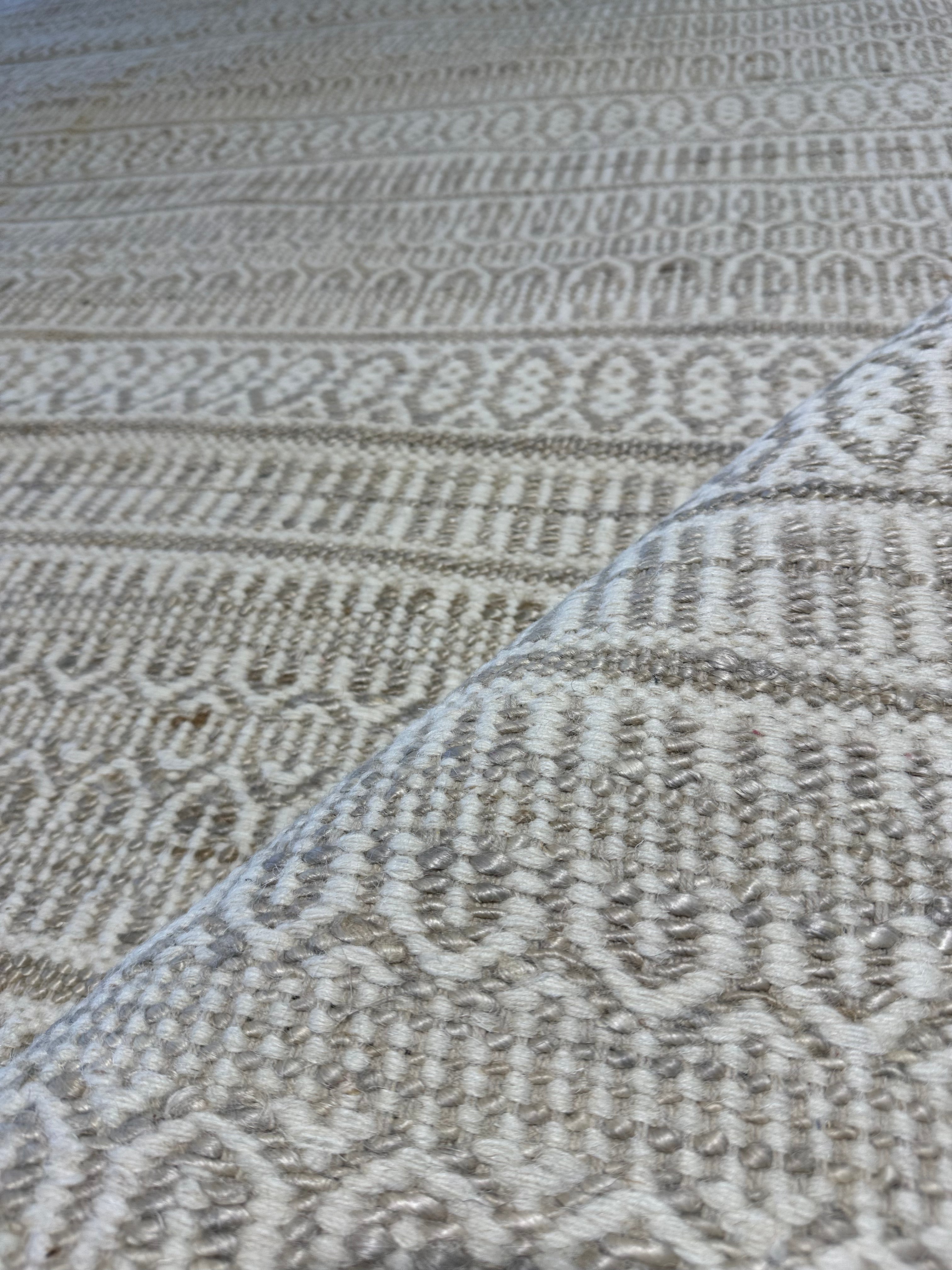 Barbara Lumpkin Handwoven 9.3x11.6 Design Durrie Rug