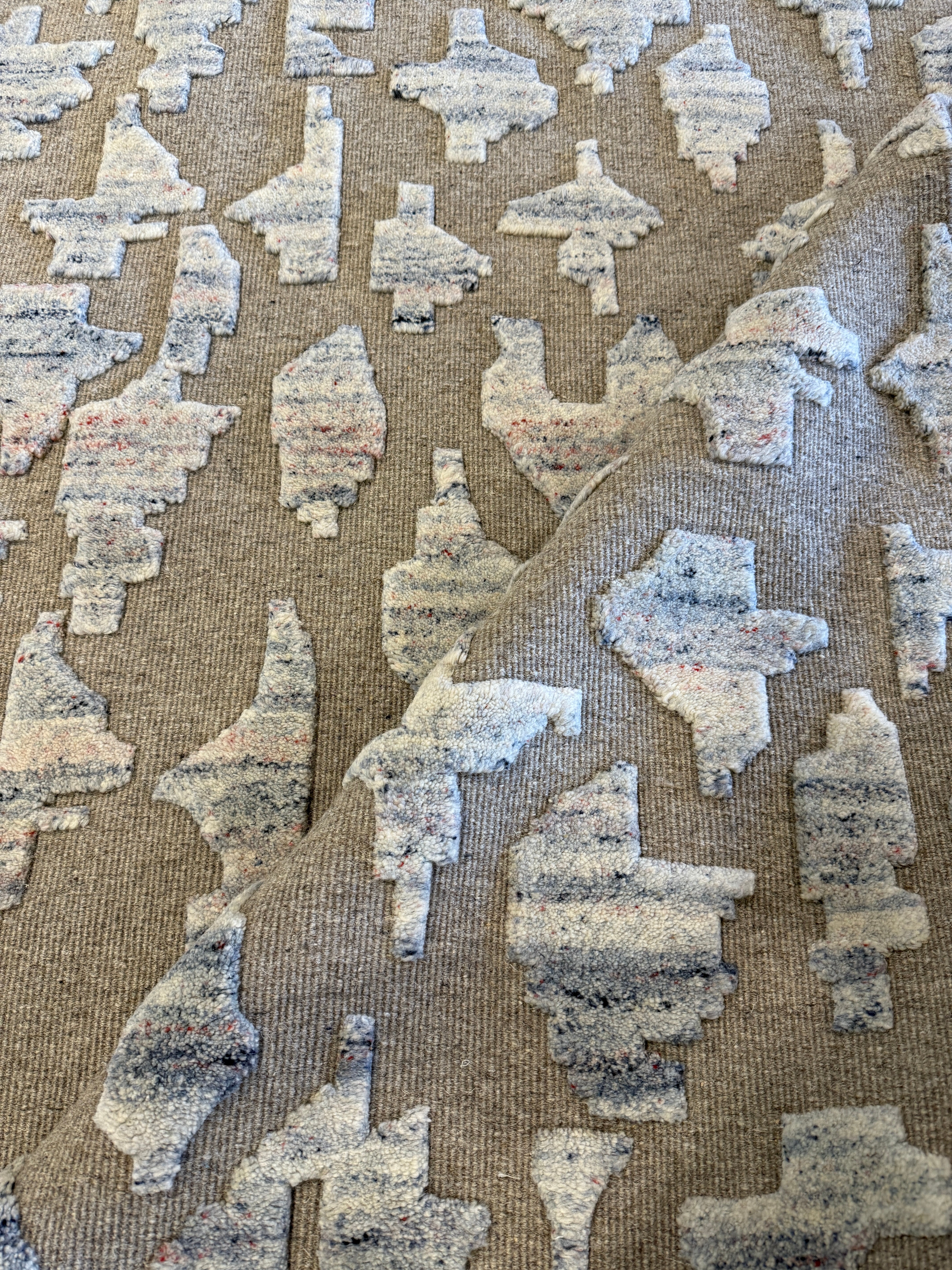 Messed with Texas 9x12 Hand-Knotted Modern Abstract Rug