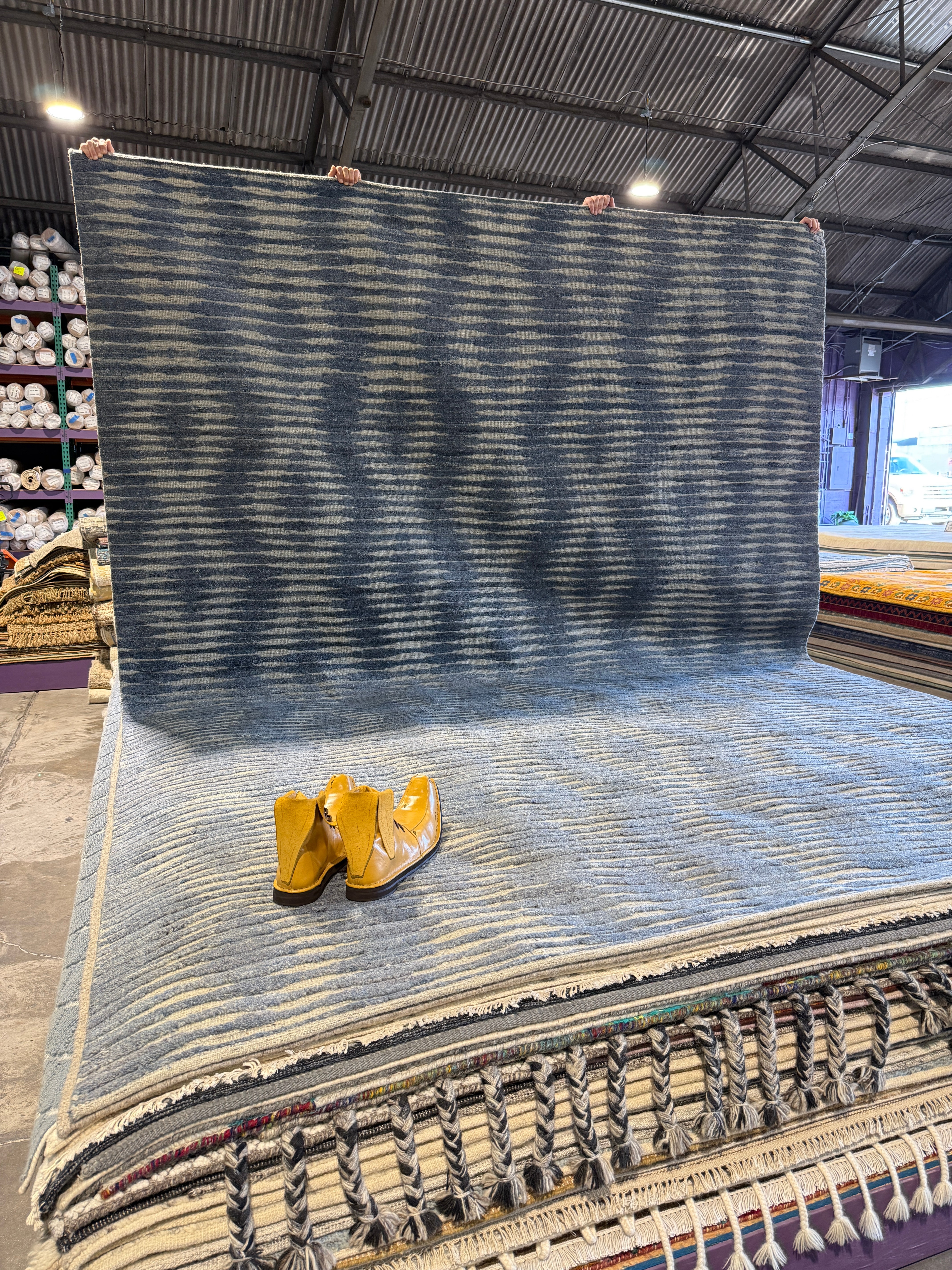 Gemma Theriot 9x12 Hand-Knotted Grey & Silver Modern