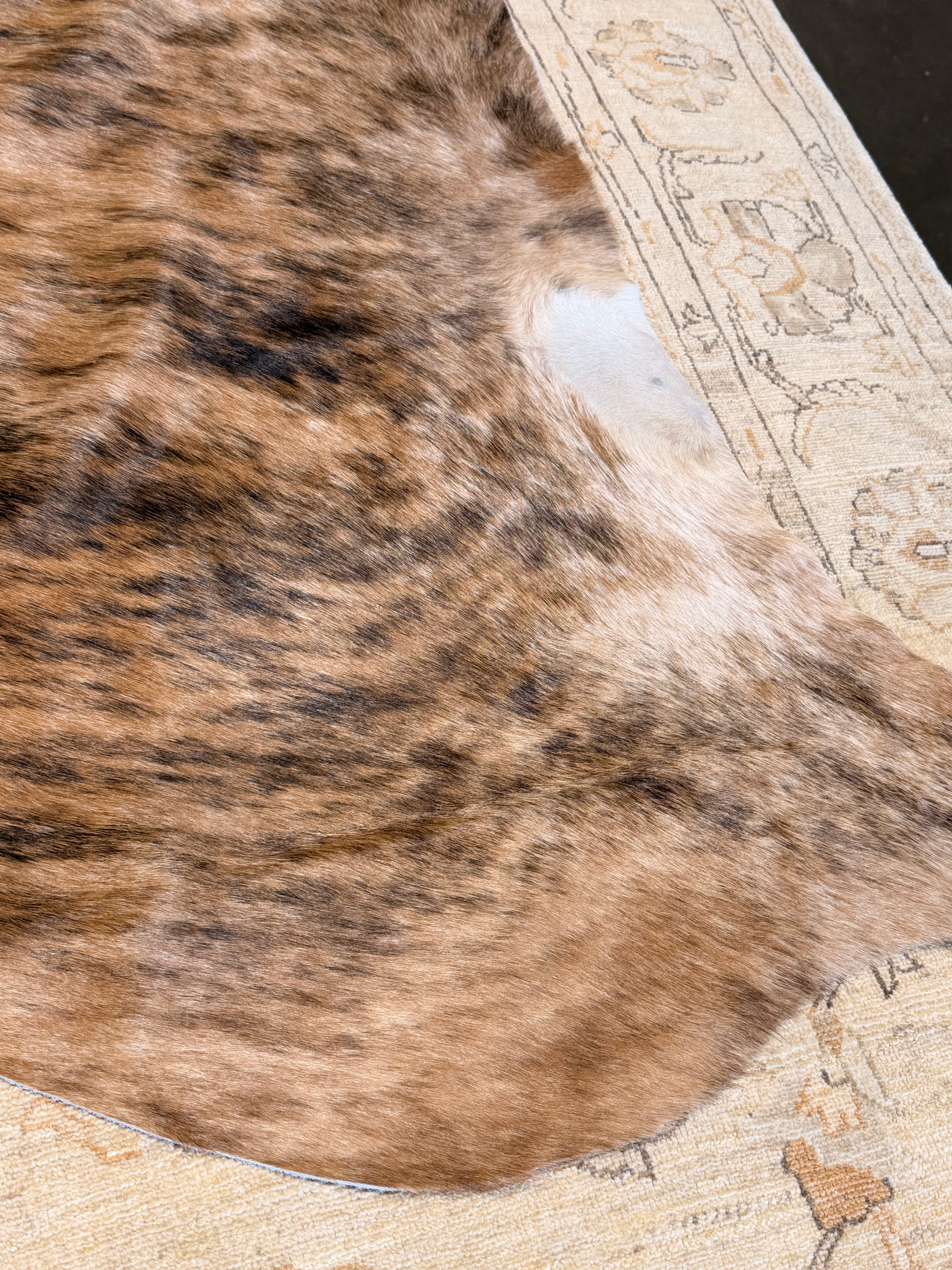 Exotic Light 6.9x8Large Cowhide Rug