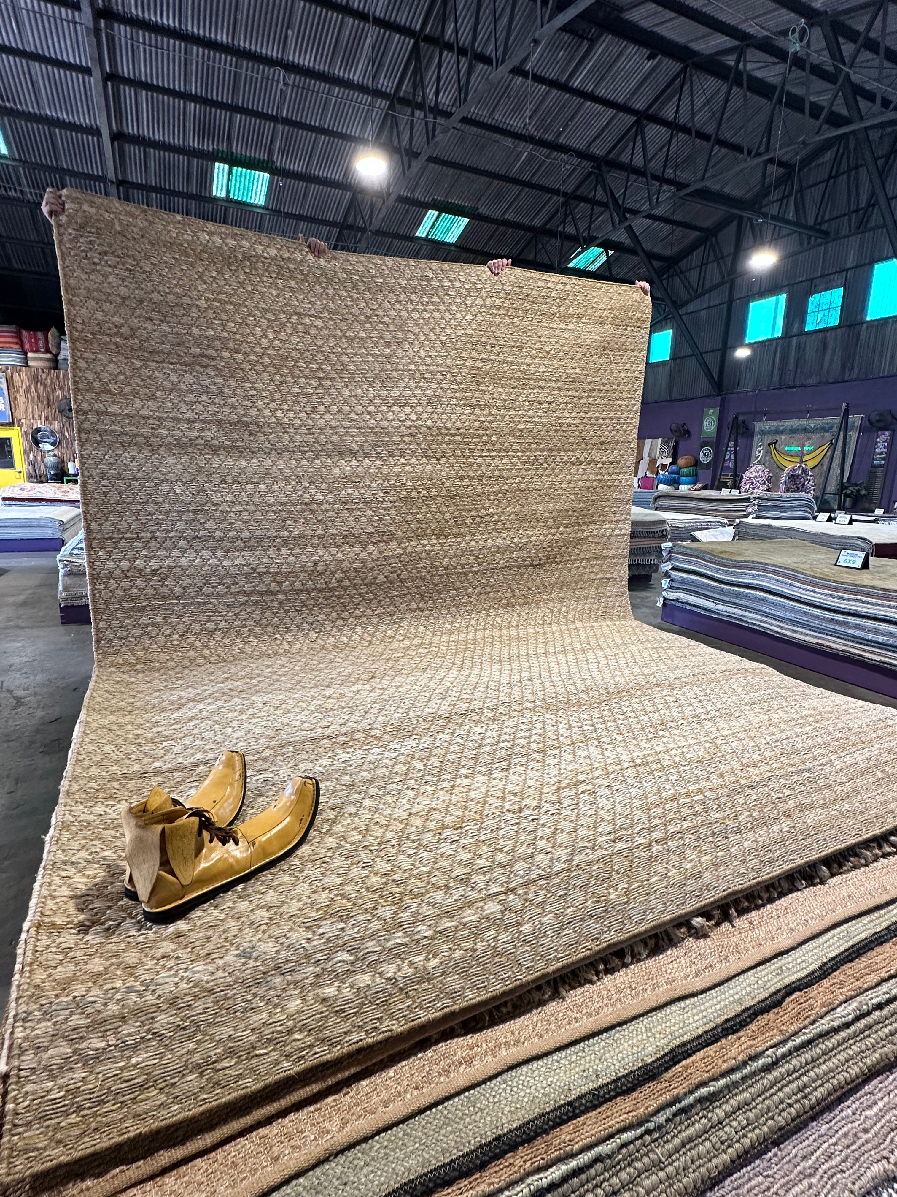 Herb Handwoven Jute Durrie Natural Brown (Multiple Sizes)